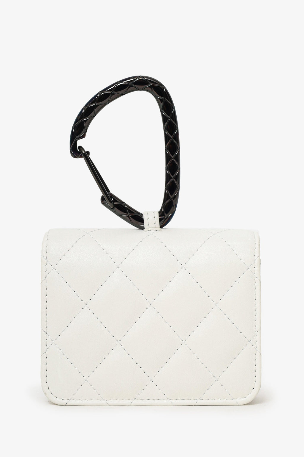 Pre-Loved Chanel™ 2021 White Leather Hook  Holder