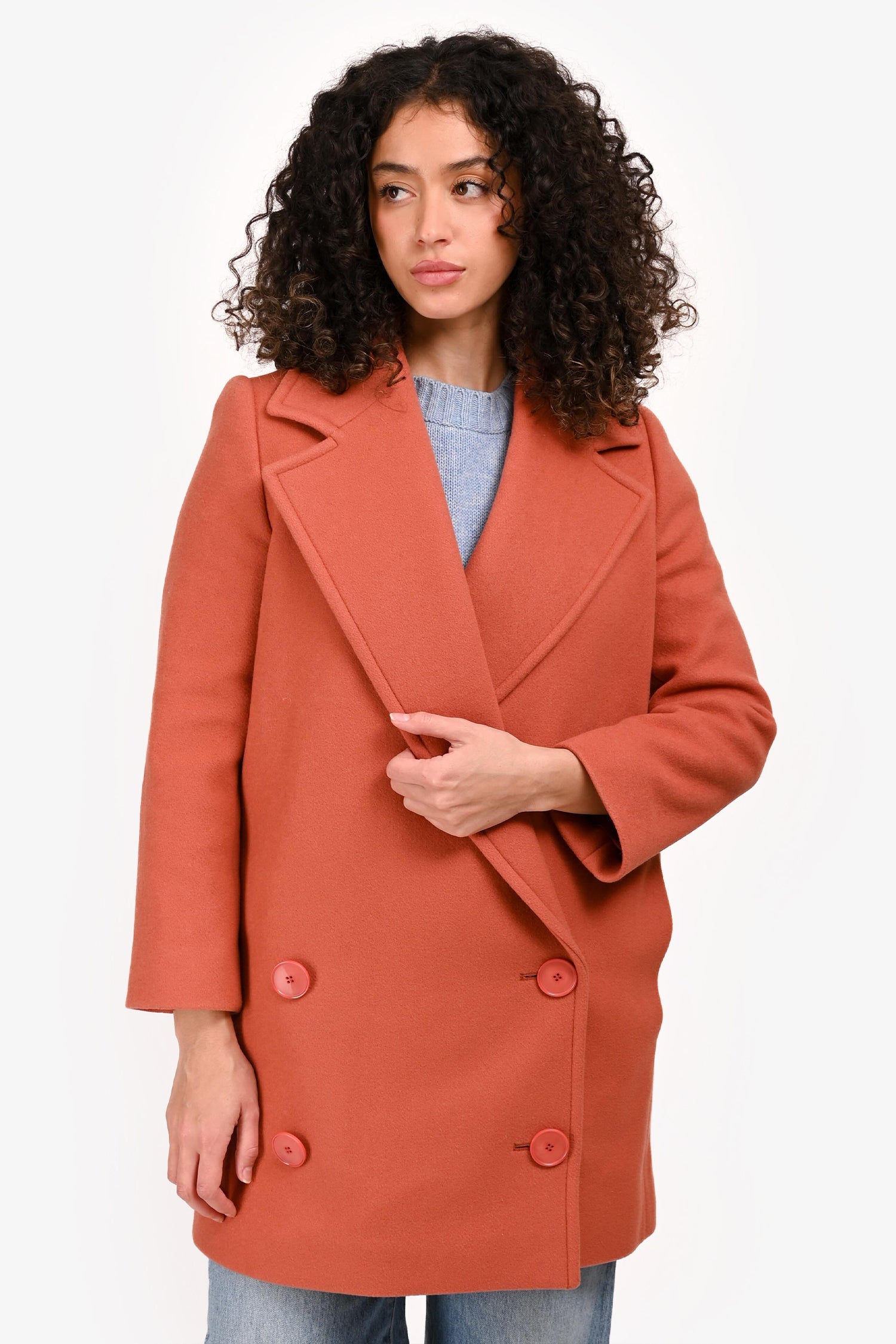 Stella McCartney Rust Wool Peacoat Size 38
