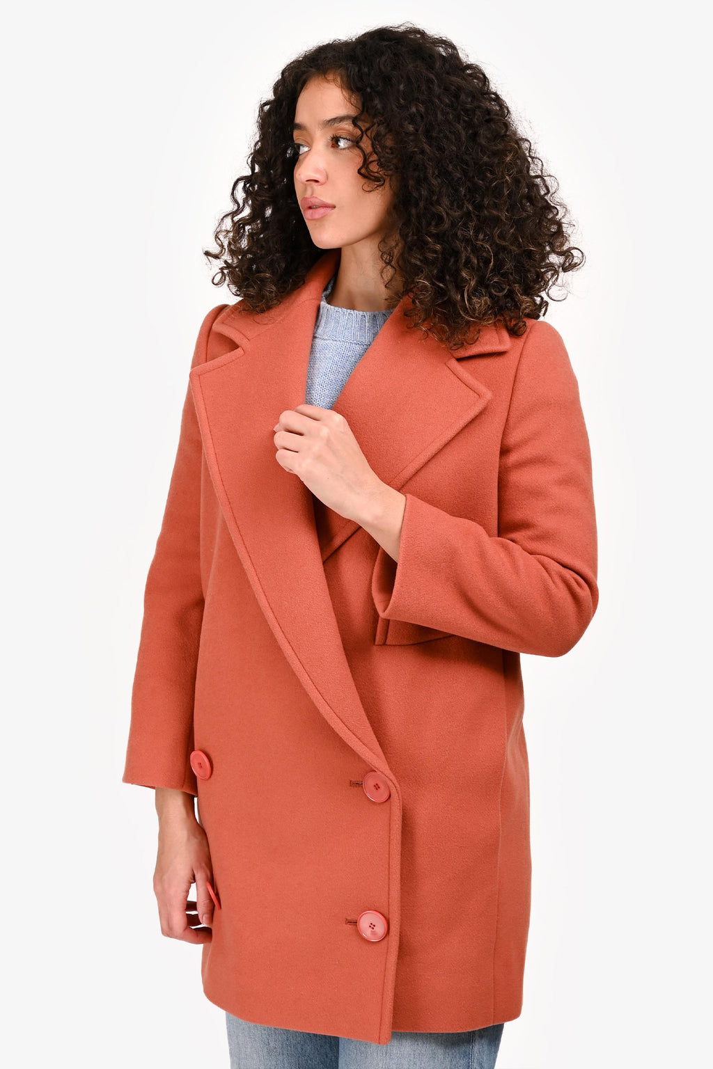 Stella McCartney Rust Wool Peacoat Size 38