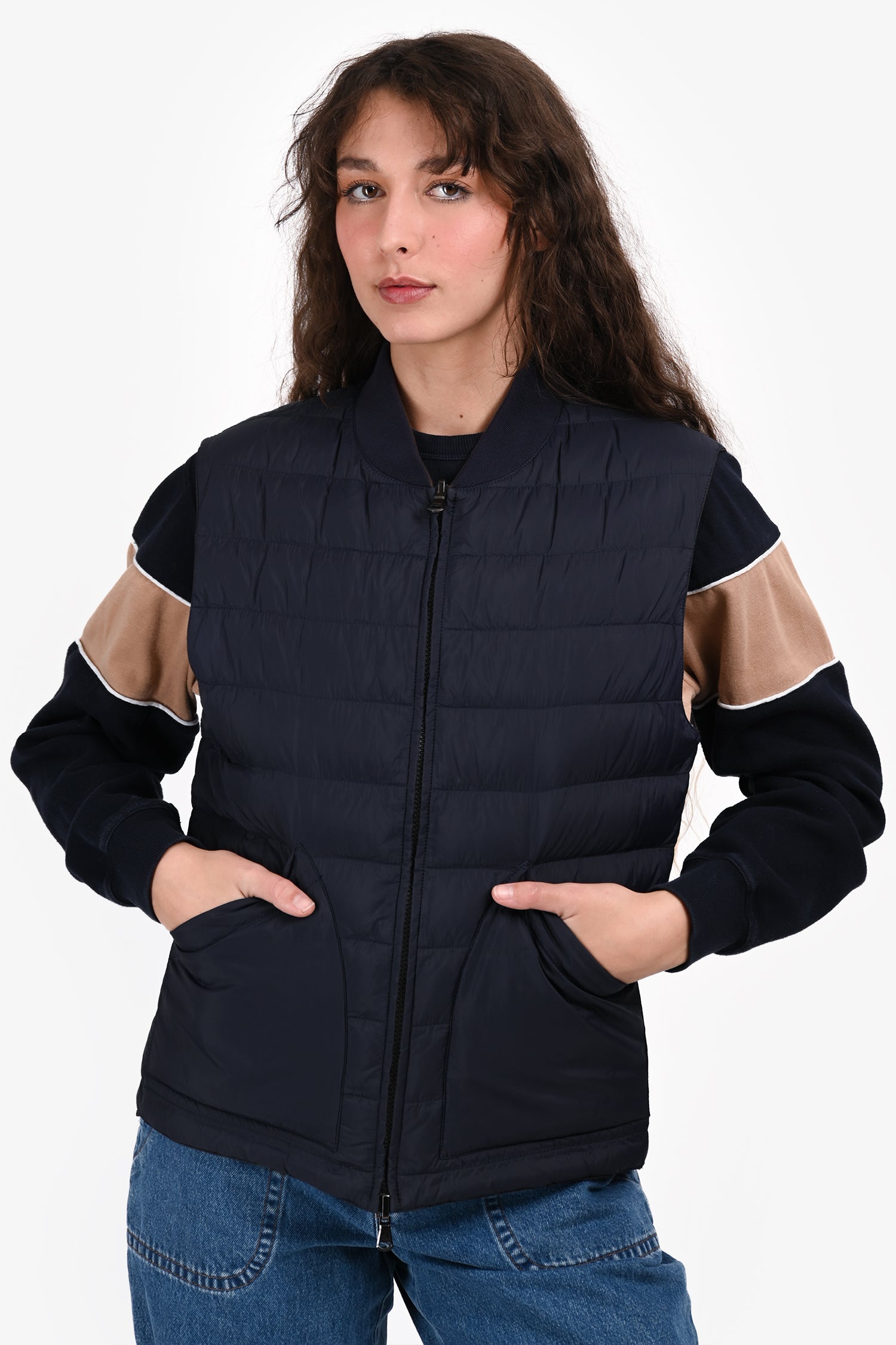 Brunello Cucinelli Blue Nylon Quilted Vest Size S