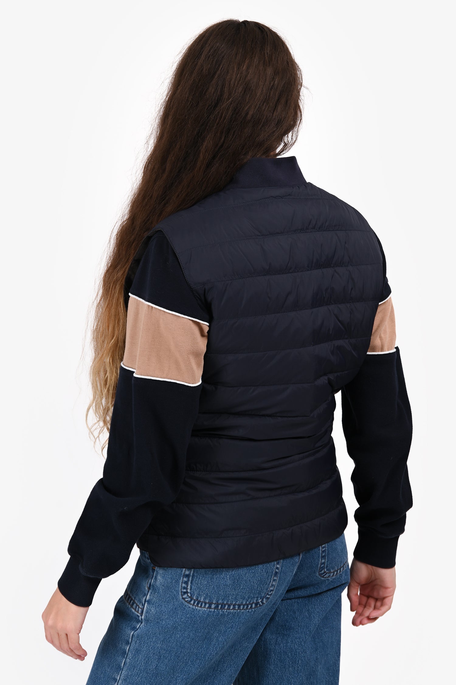 Brunello Cucinelli Blue Nylon Quilted Vest Size S