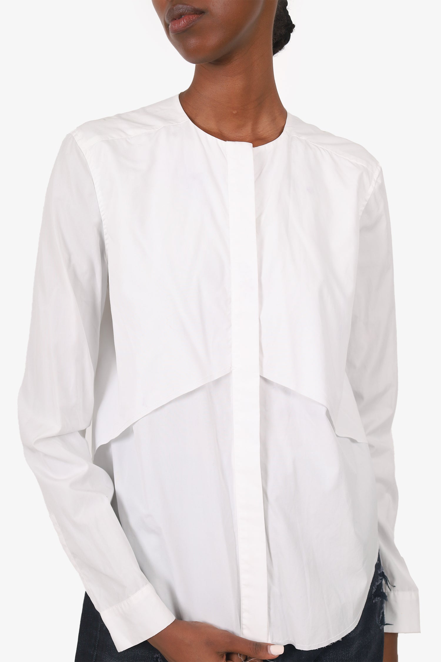 Dion Lee White Open Back Blouse Size 2