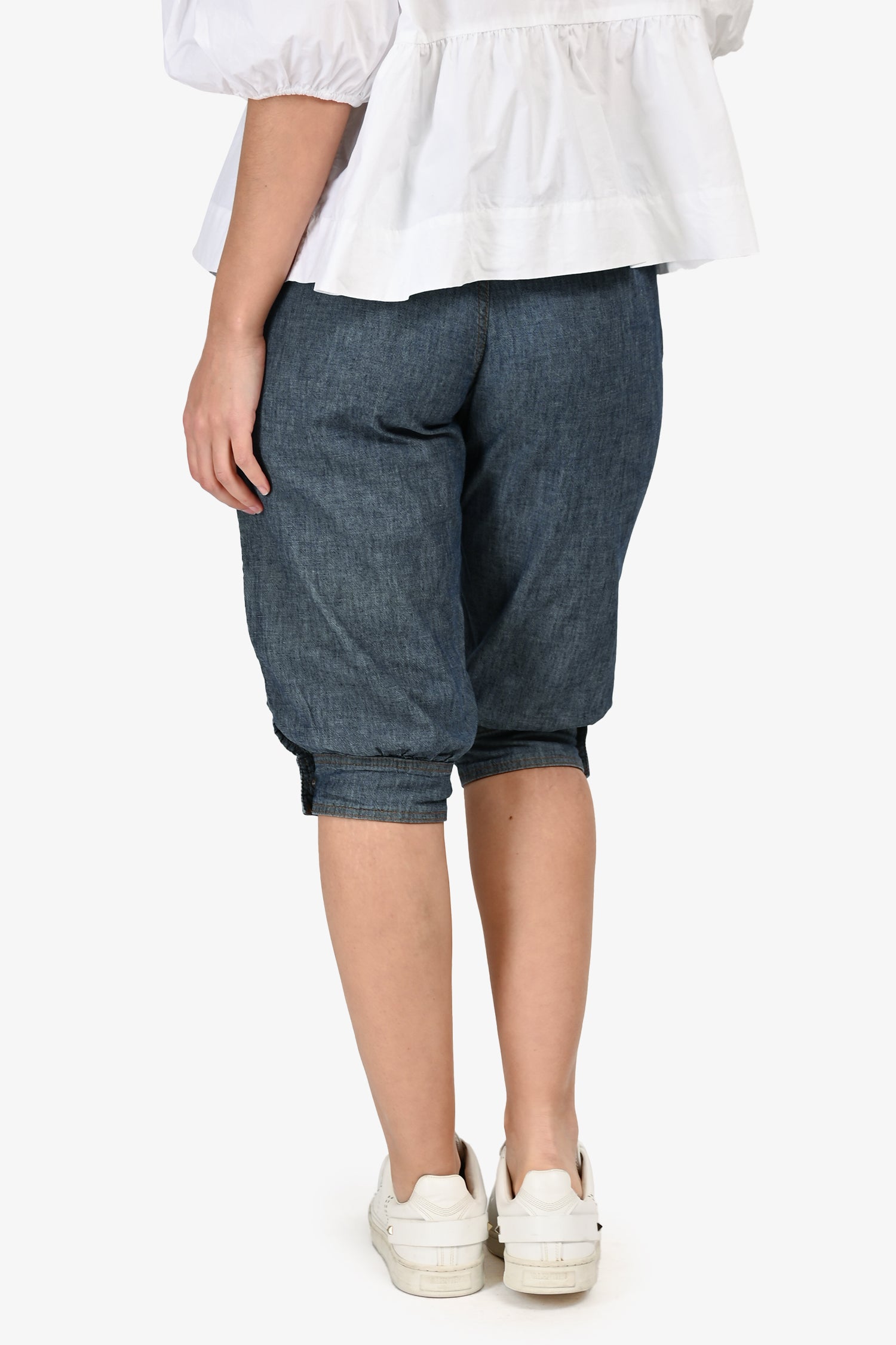 D&G Dolce & Gabbana Vintage Denim Buttoned Cuff Bermuda Shorts Size 27