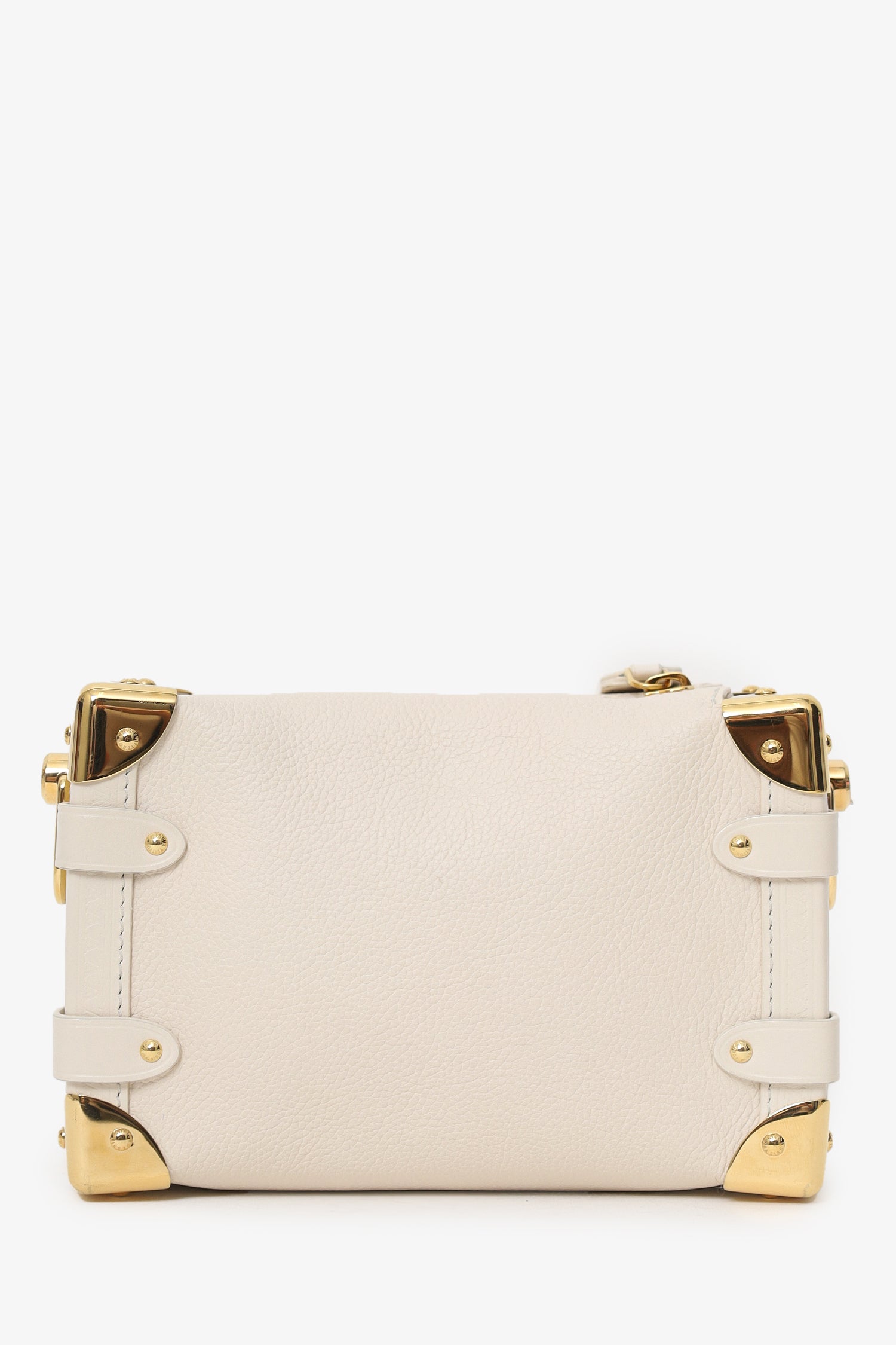 Louis Vuitton Beige Leather Side Trunk PM
