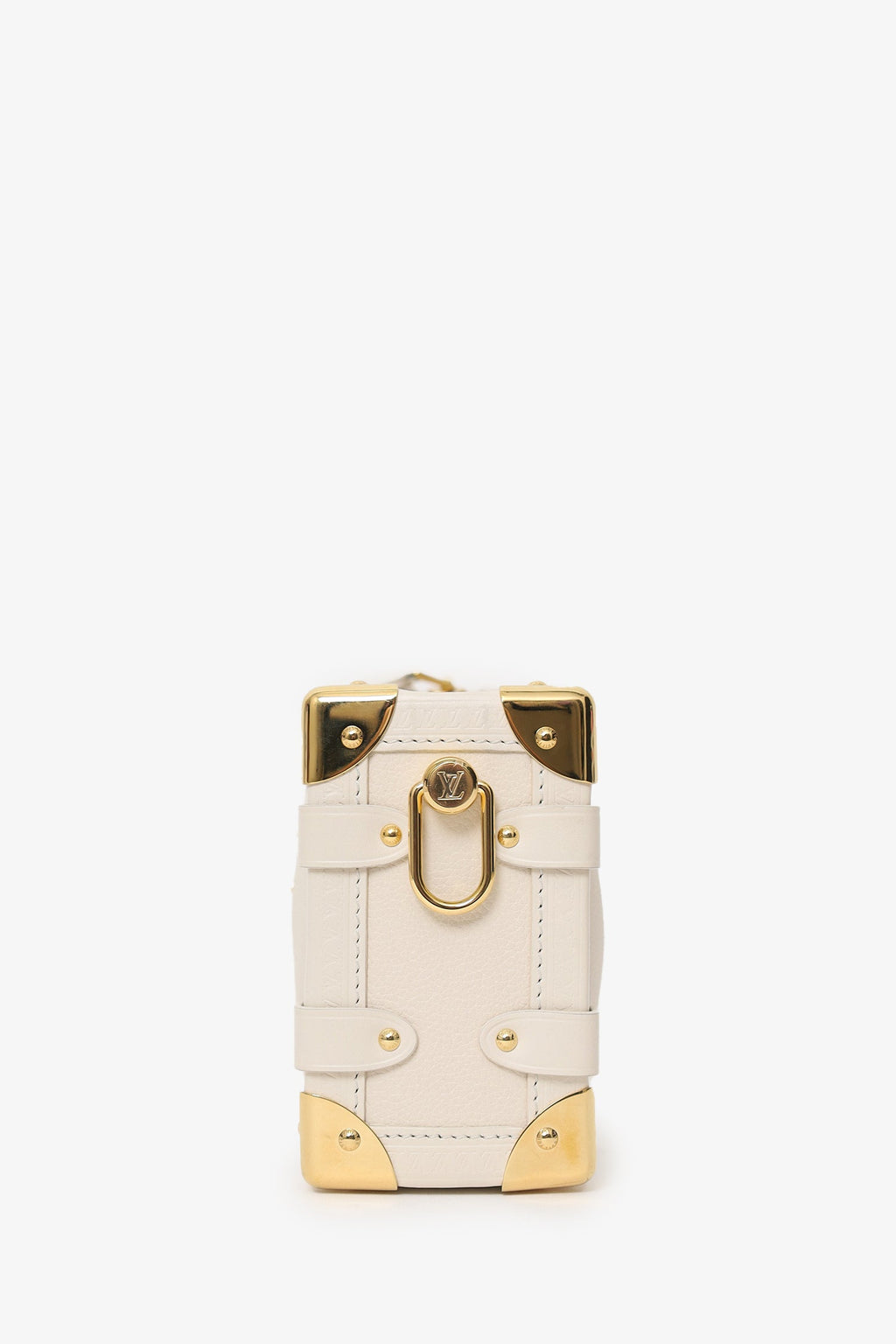 Louis Vuitton Beige Leather Side Trunk PM