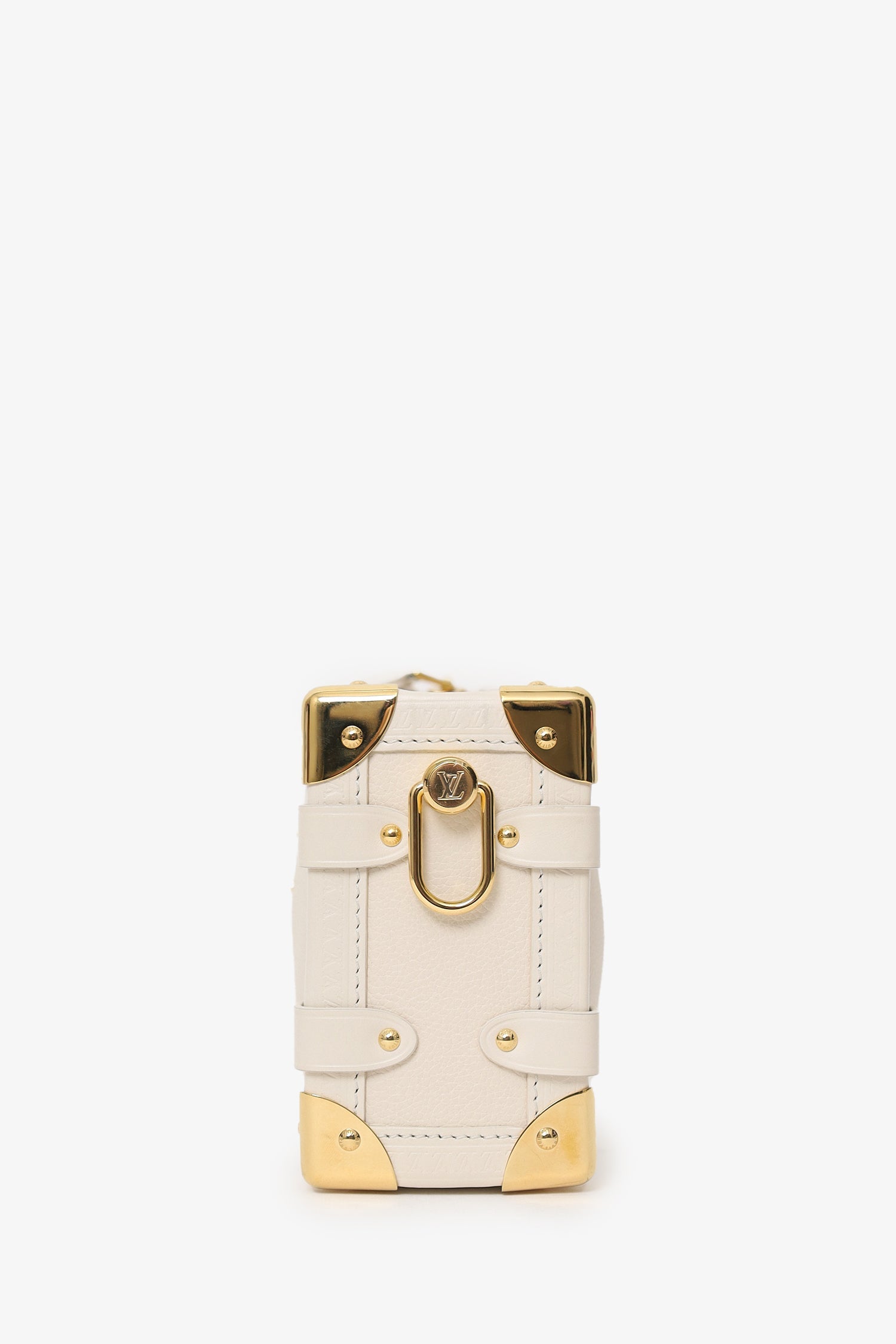 Louis Vuitton Beige Leather Side Trunk PM