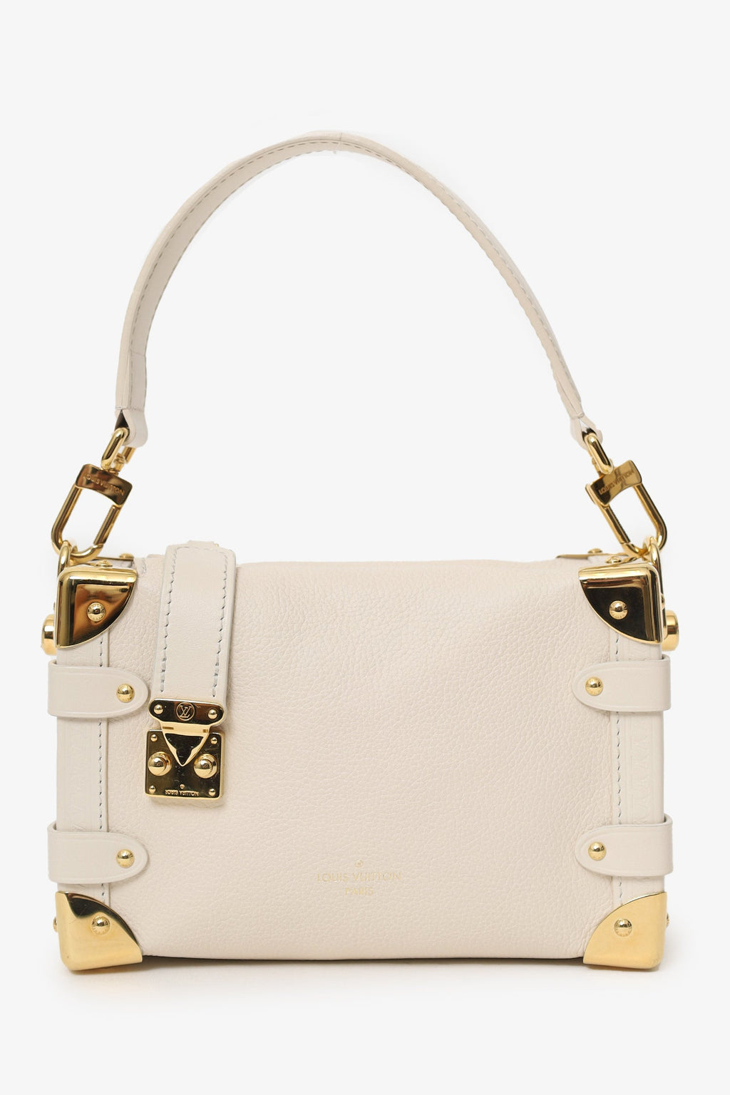 Louis Vuitton Beige Leather Side Trunk PM