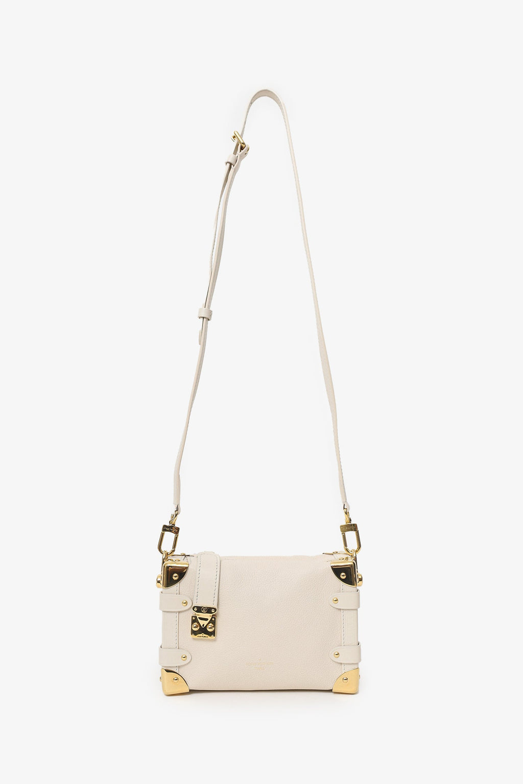 Louis Vuitton Beige Leather Side Trunk PM