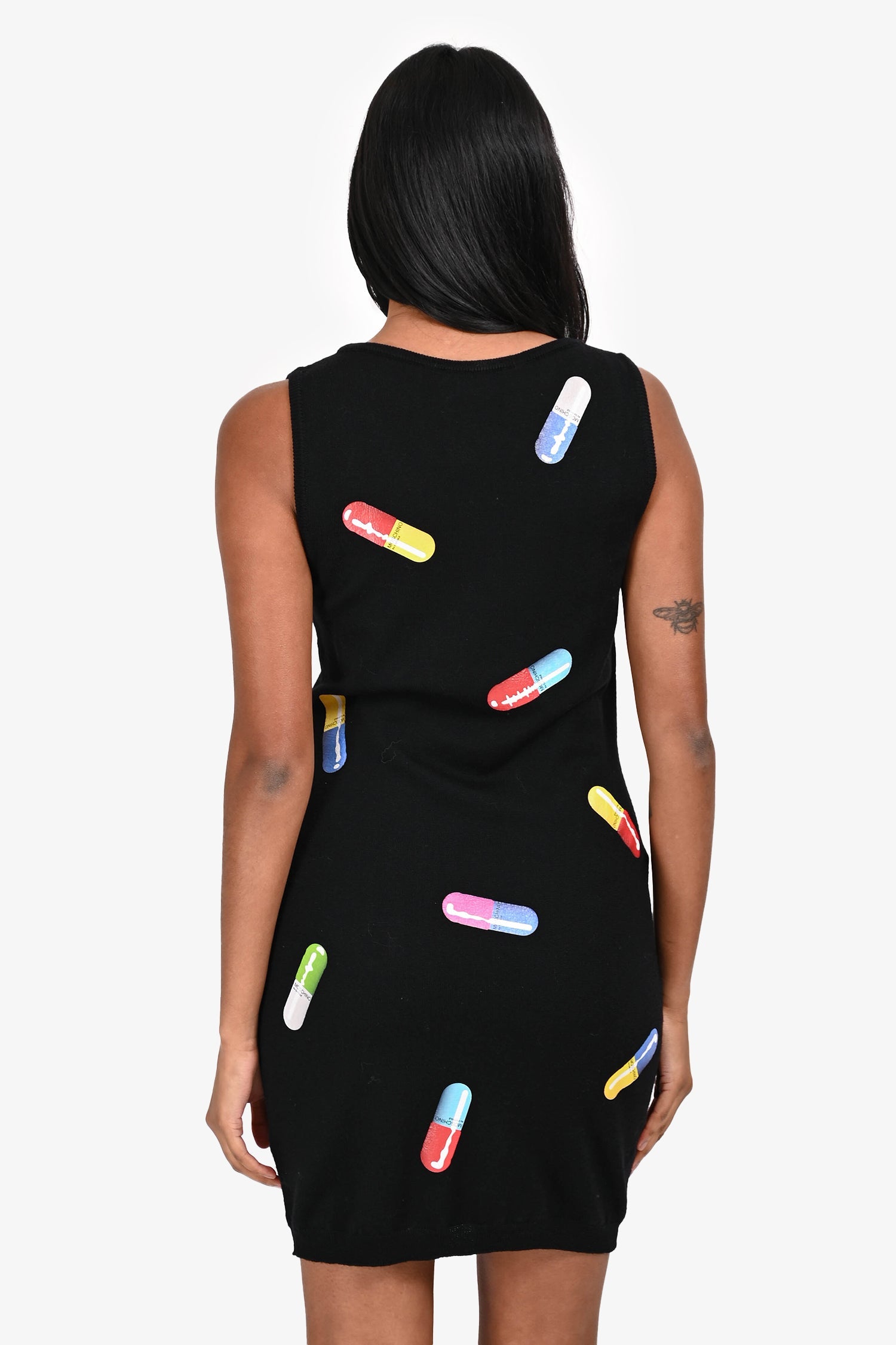 Moschino Black Pill Printed Knit Dress Estimated Size S