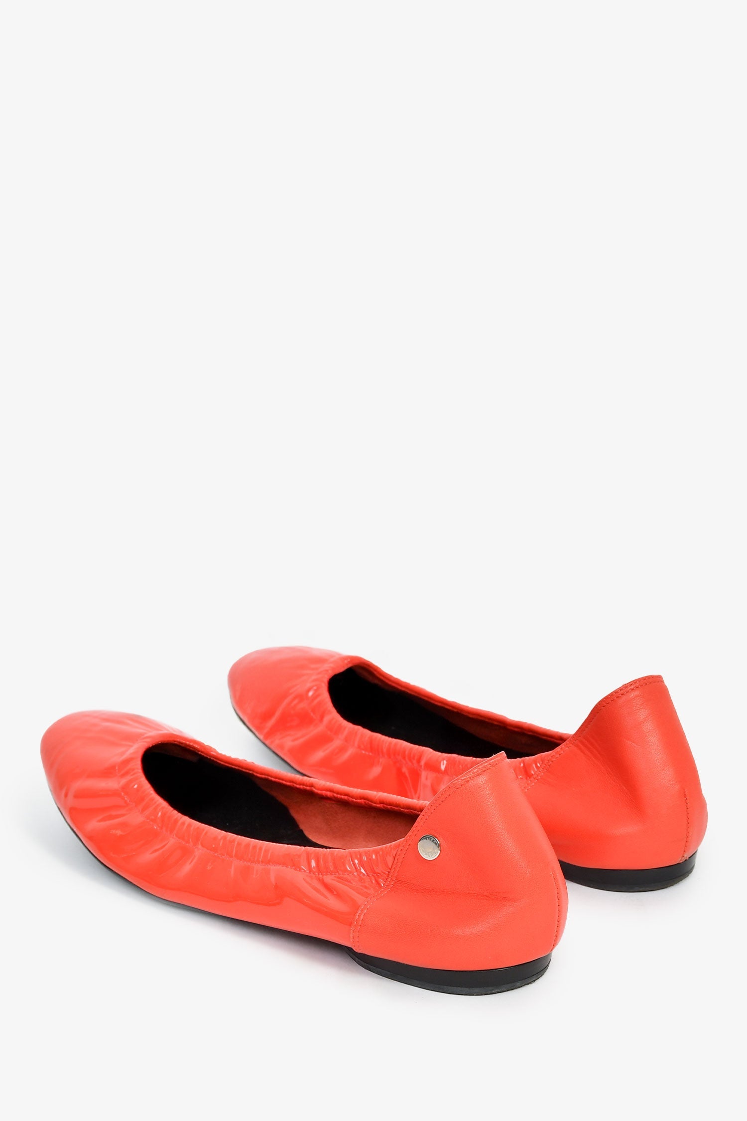 Hermès Orange Patent Ballet Flats Size 36.5