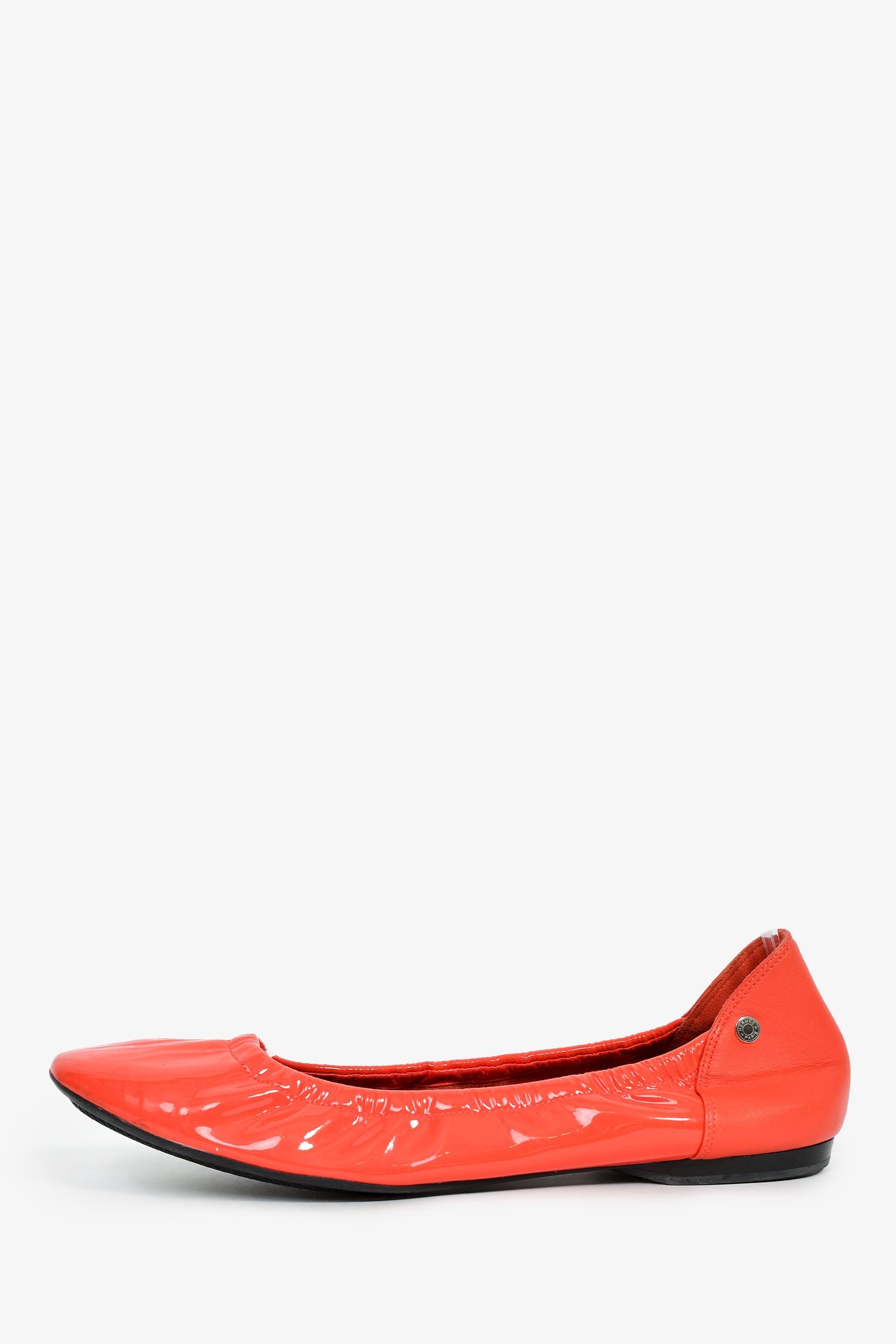 Hermès Orange Patent Ballet Flats Size 36.5