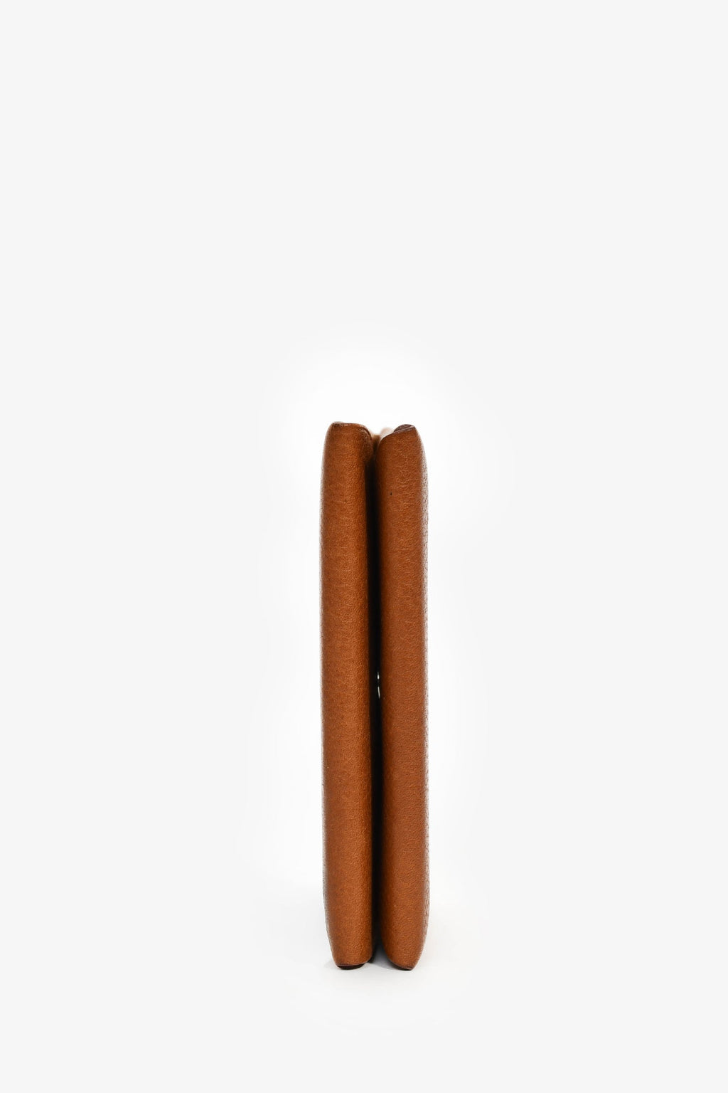 Hermès 2024 Brown Leather Calvi Duo Compact  Holder