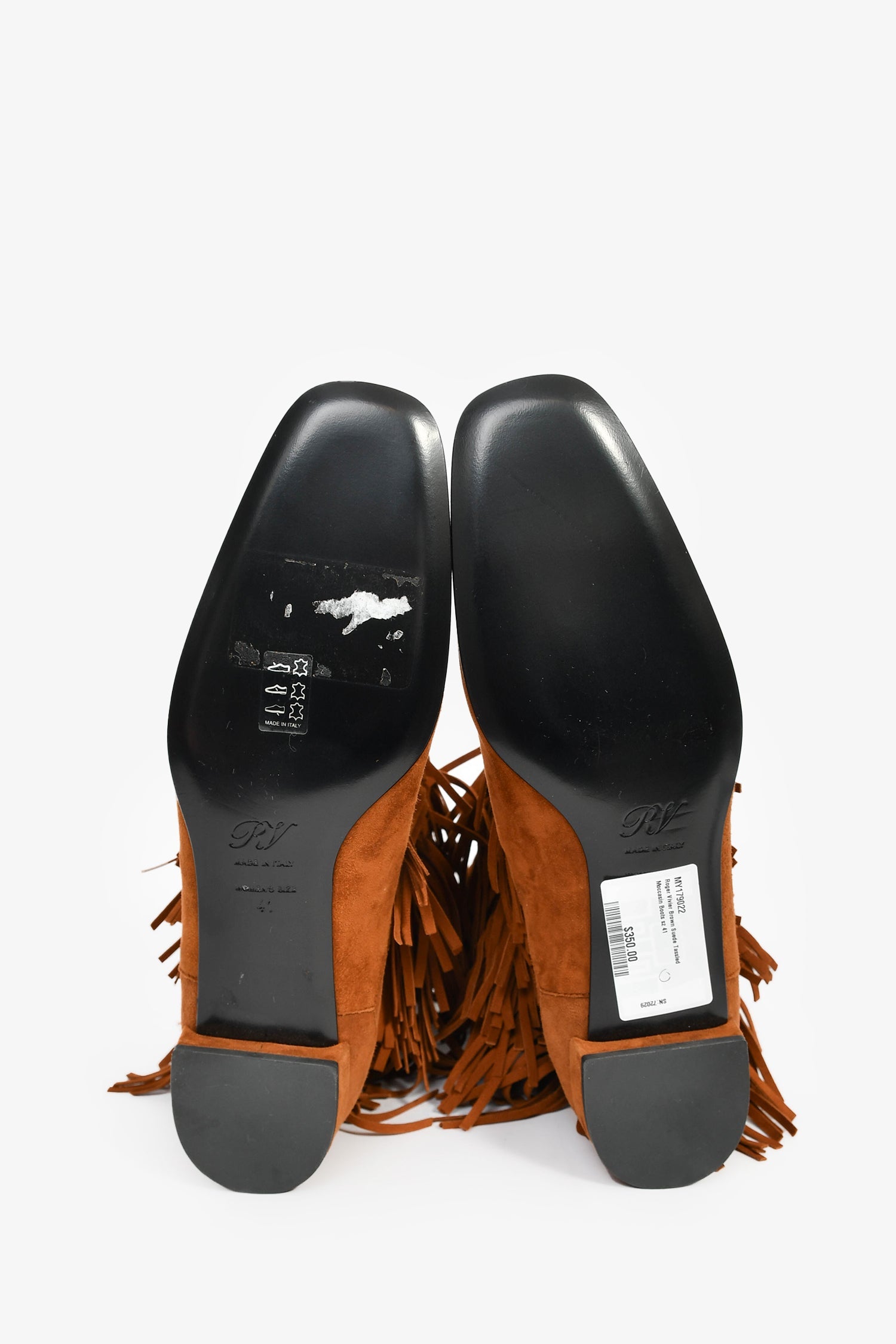 Roger Vivier Brown Suede Tassled Moccasin Boots Size 41