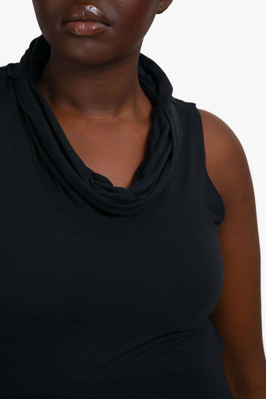 D&G Black Sleeveless Rollneck Top Size 46