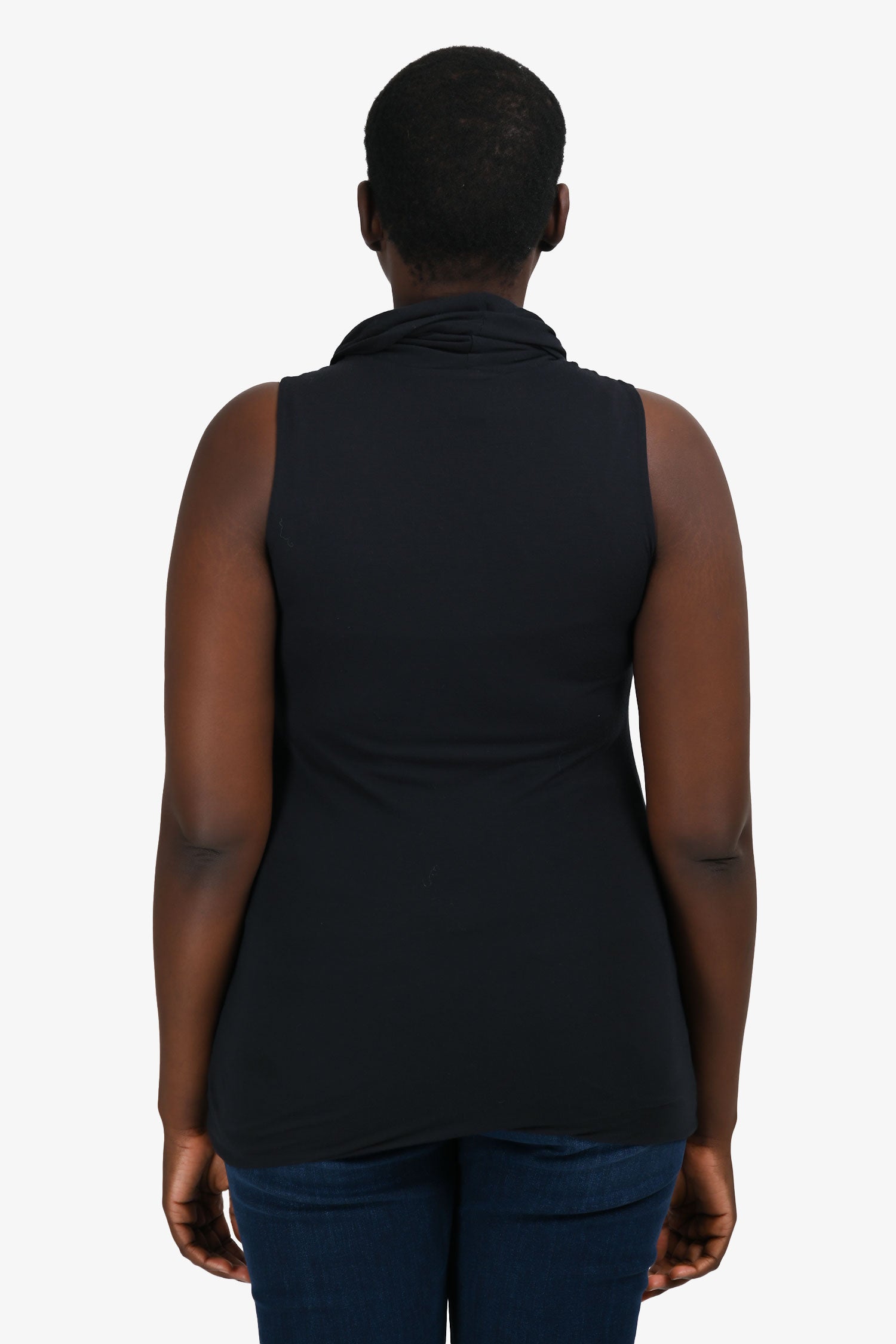 D&G Black Sleeveless Rollneck Top Size 46