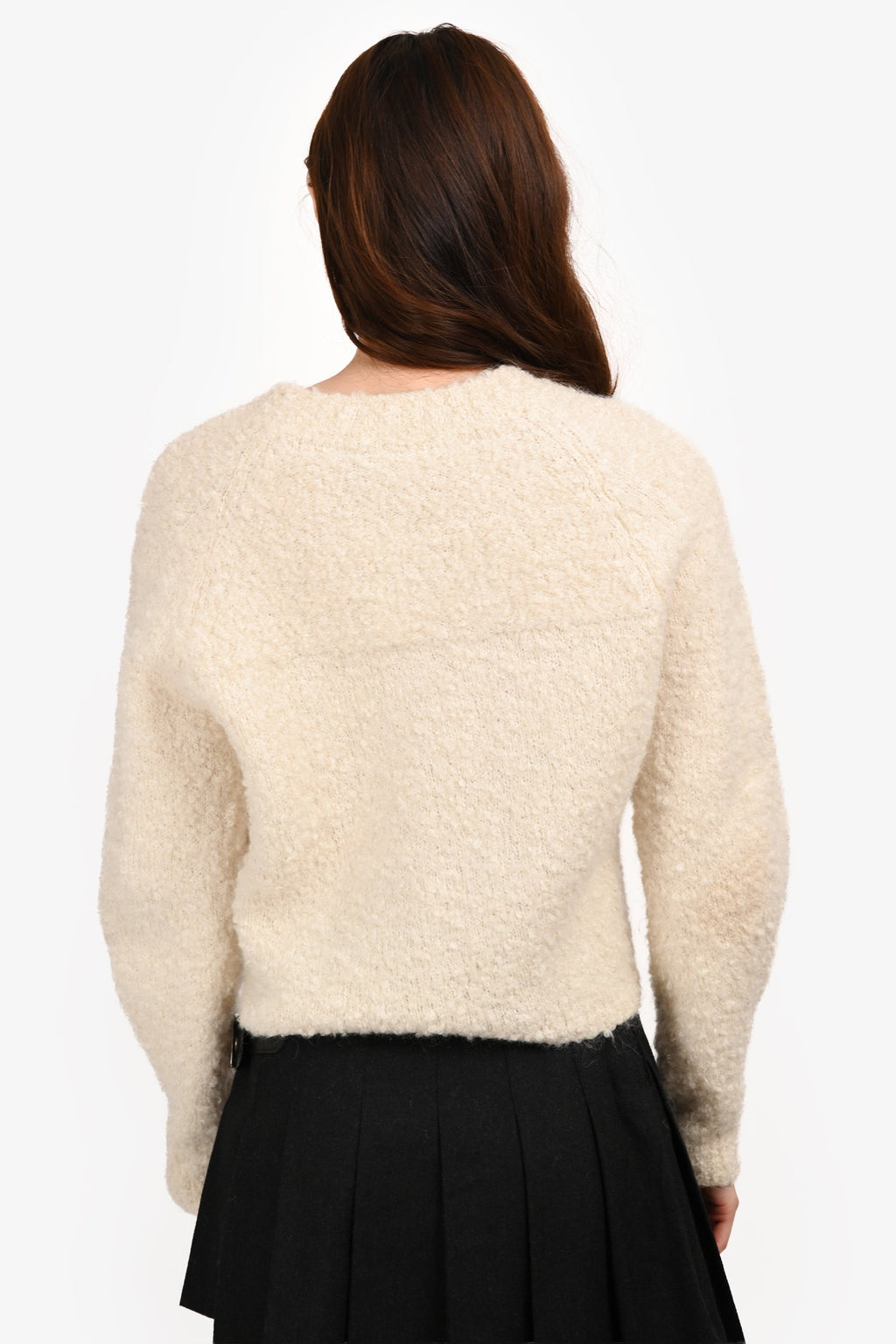 Isabel Marant White Mohair/Alpaca Boucle Sweater Size 38
