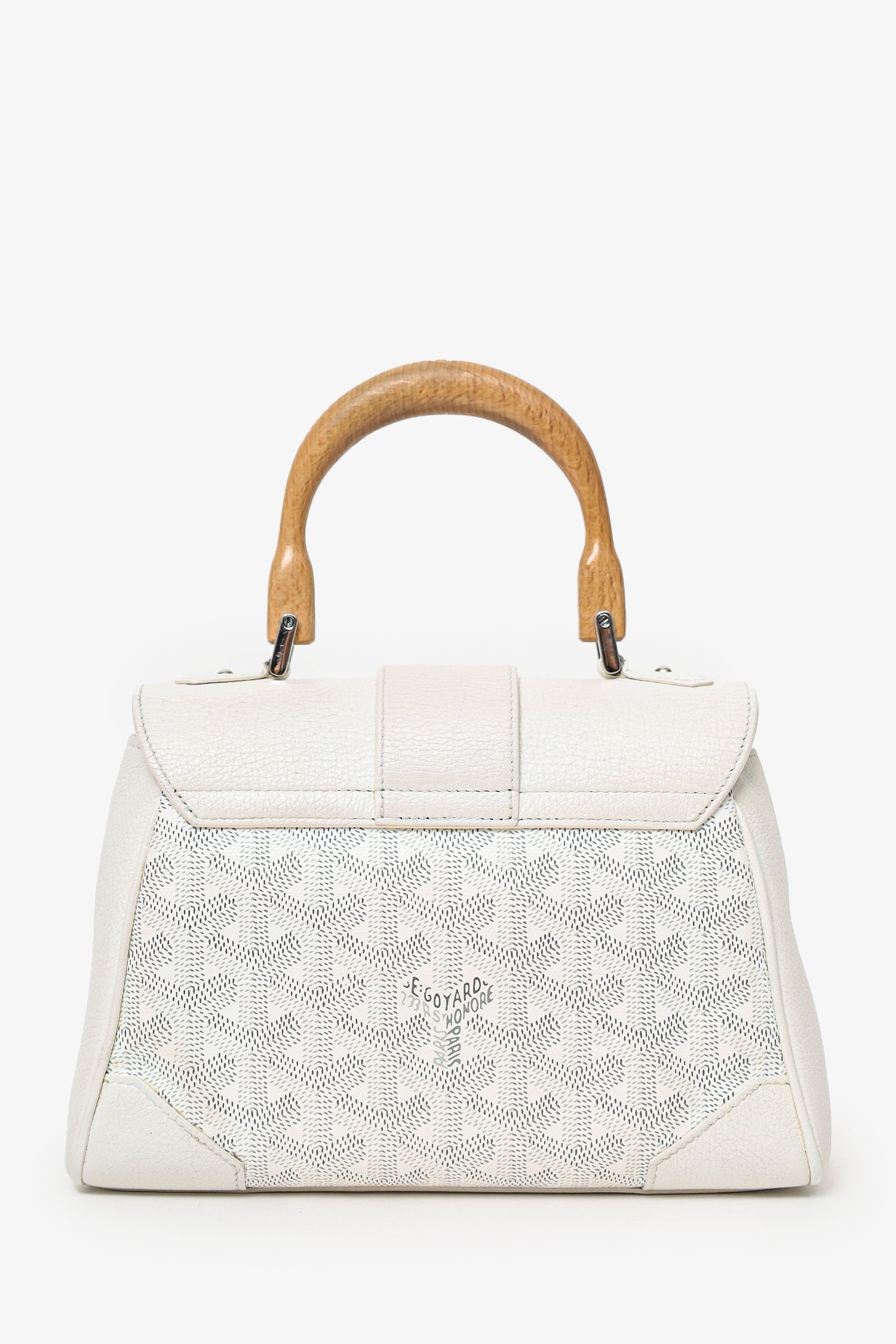 Goyard Cream Goyardine Mini Saigon Bag With Strap