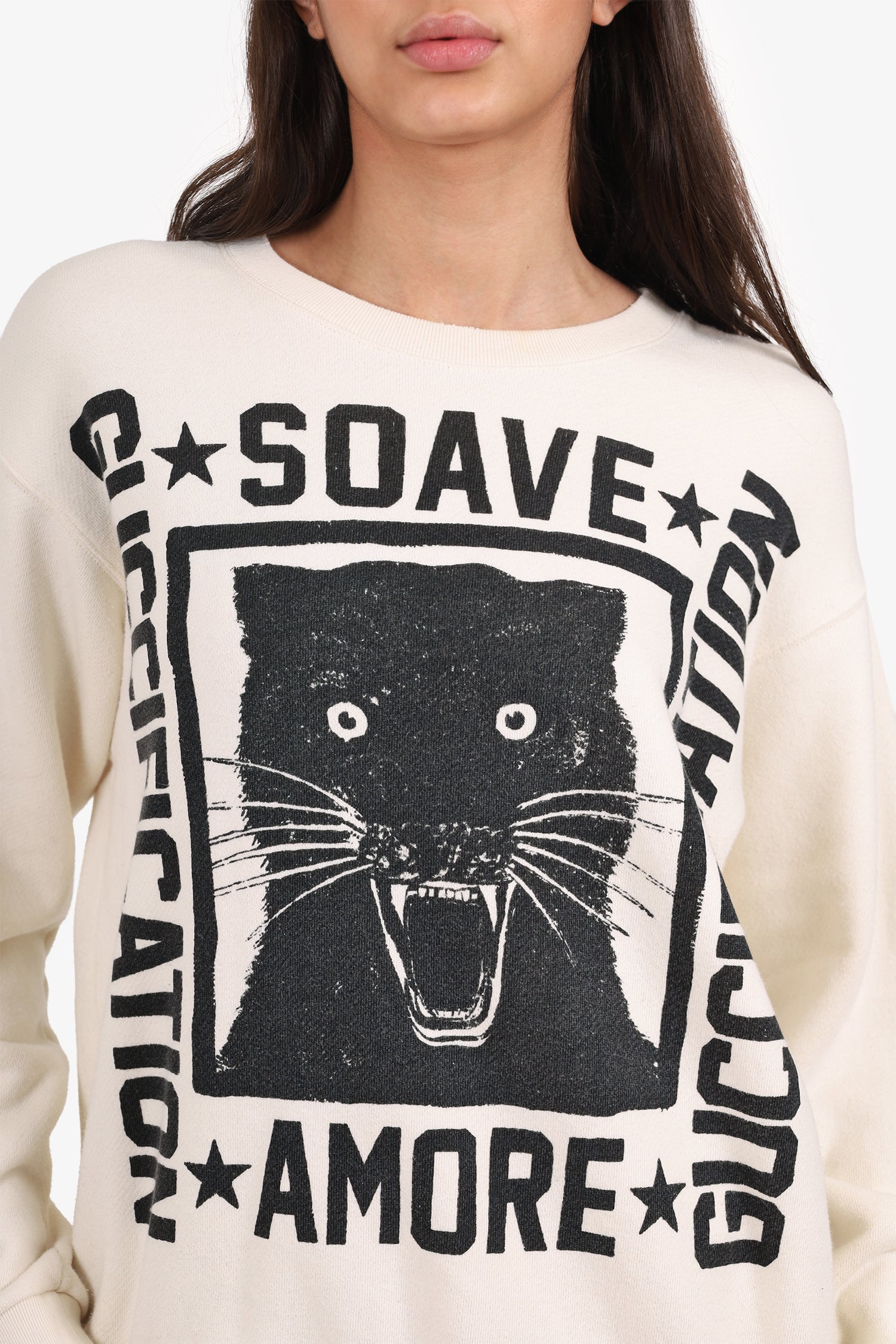 Gucci Cream Cat Sweatshirt Size S