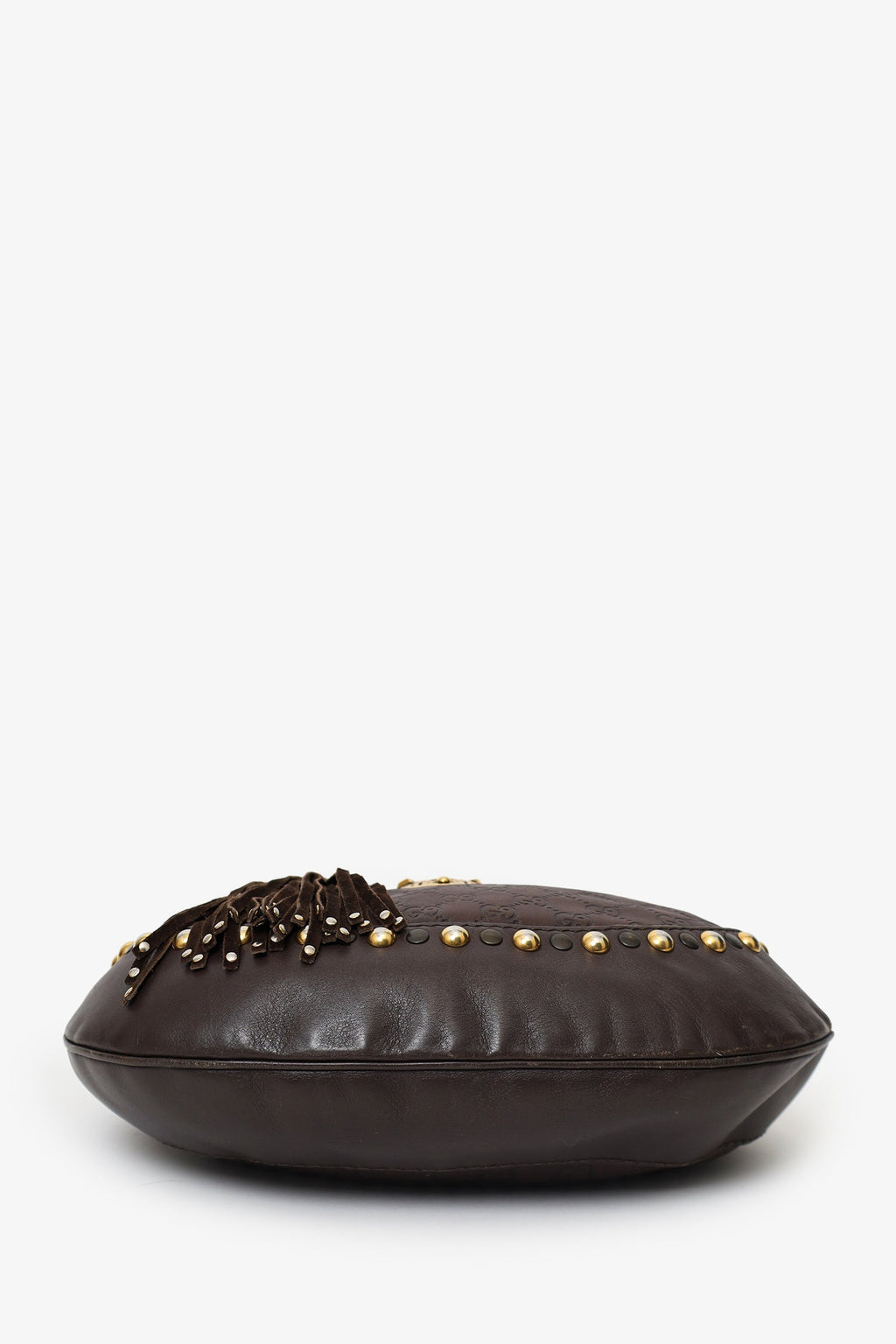 Gucci Brown Leather Babouska Heart Hobo Bag