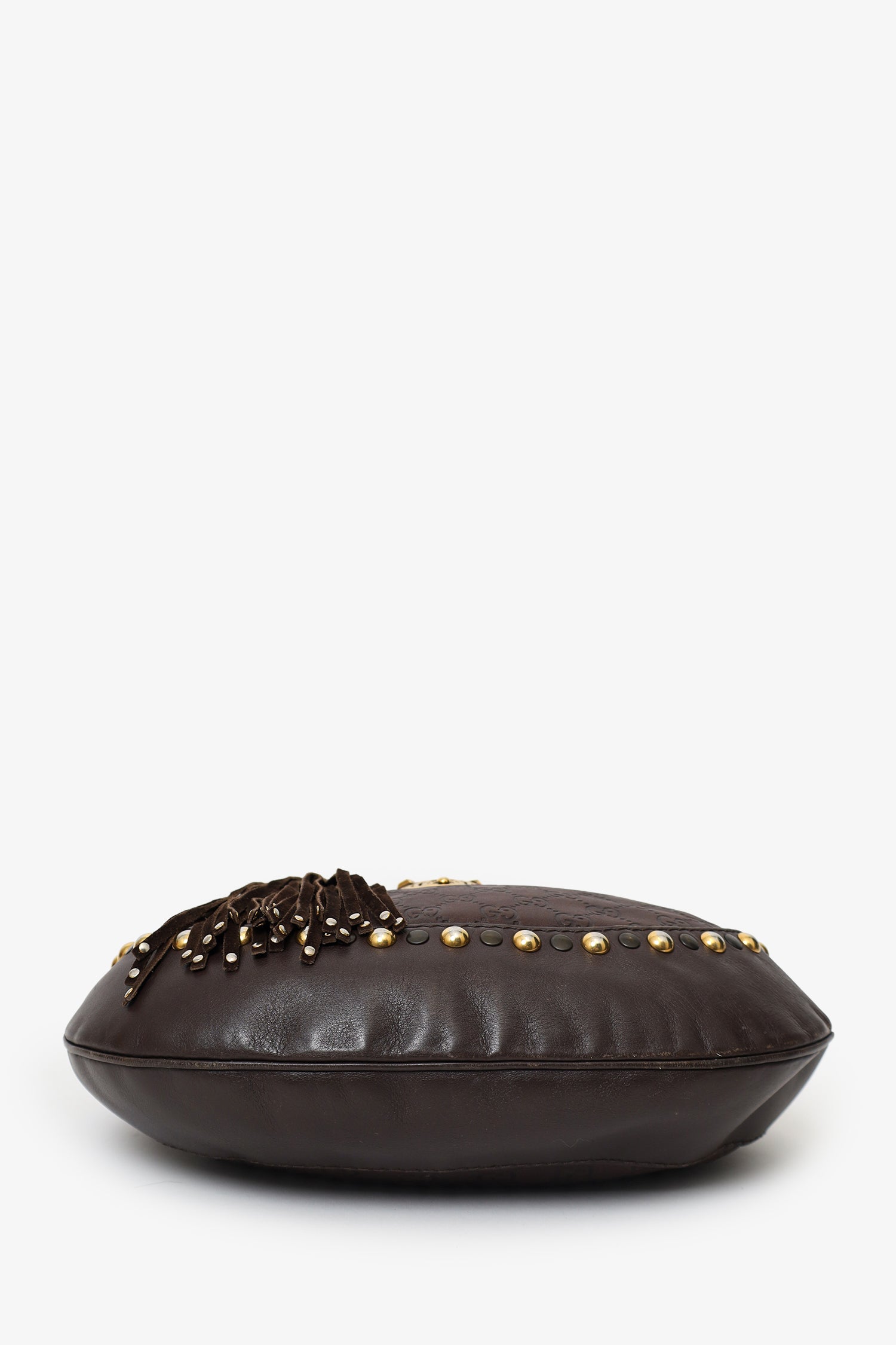 Gucci Brown Leather Babouska Heart Hobo Bag
