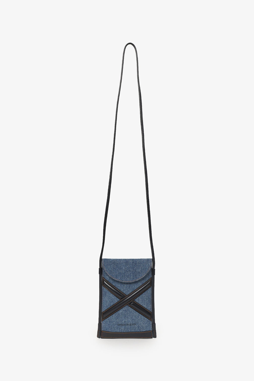 Alexander McQueen Denim Leather Crossbody Bag