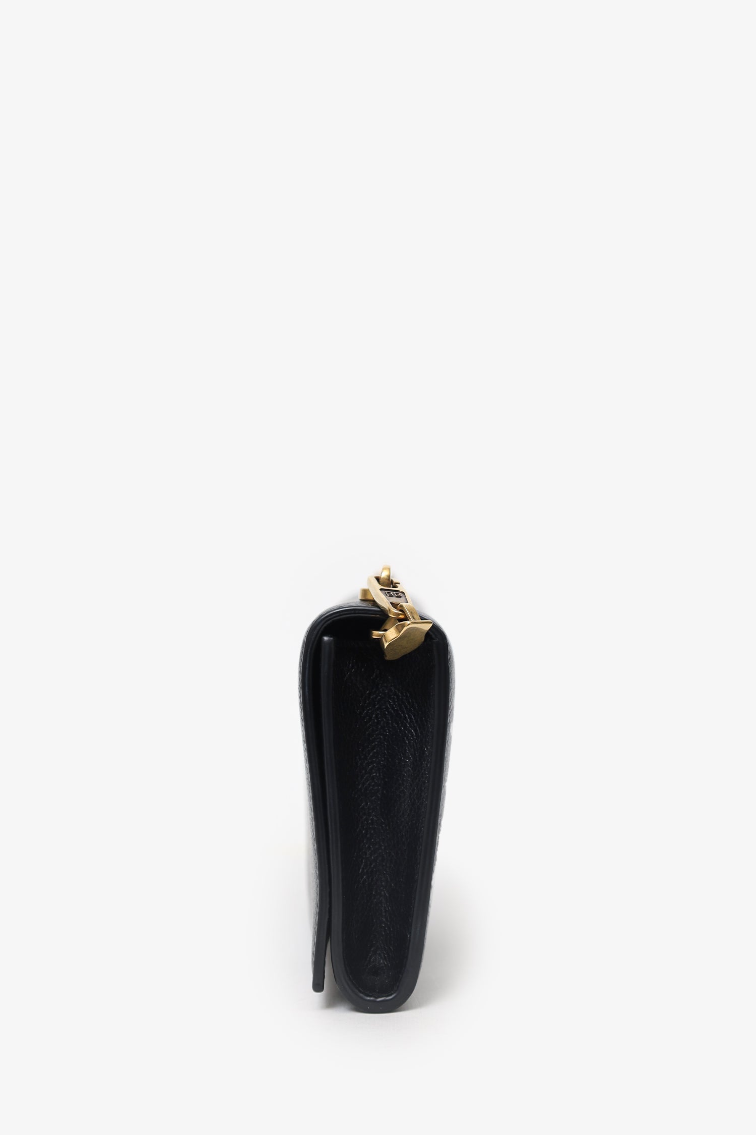 Balenciaga Black Envelope Clutch With Chain