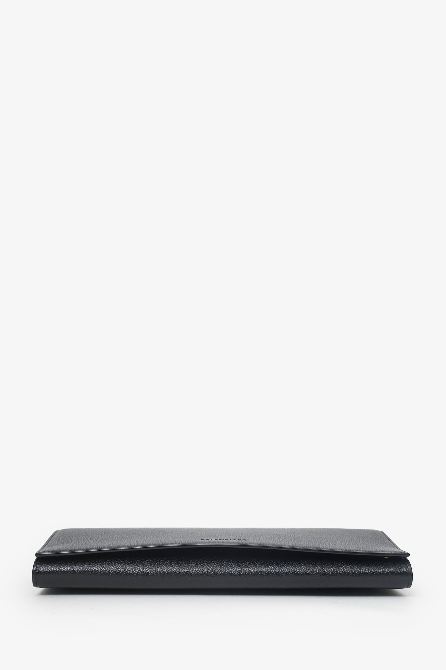 Balenciaga Black Envelope Clutch With Chain