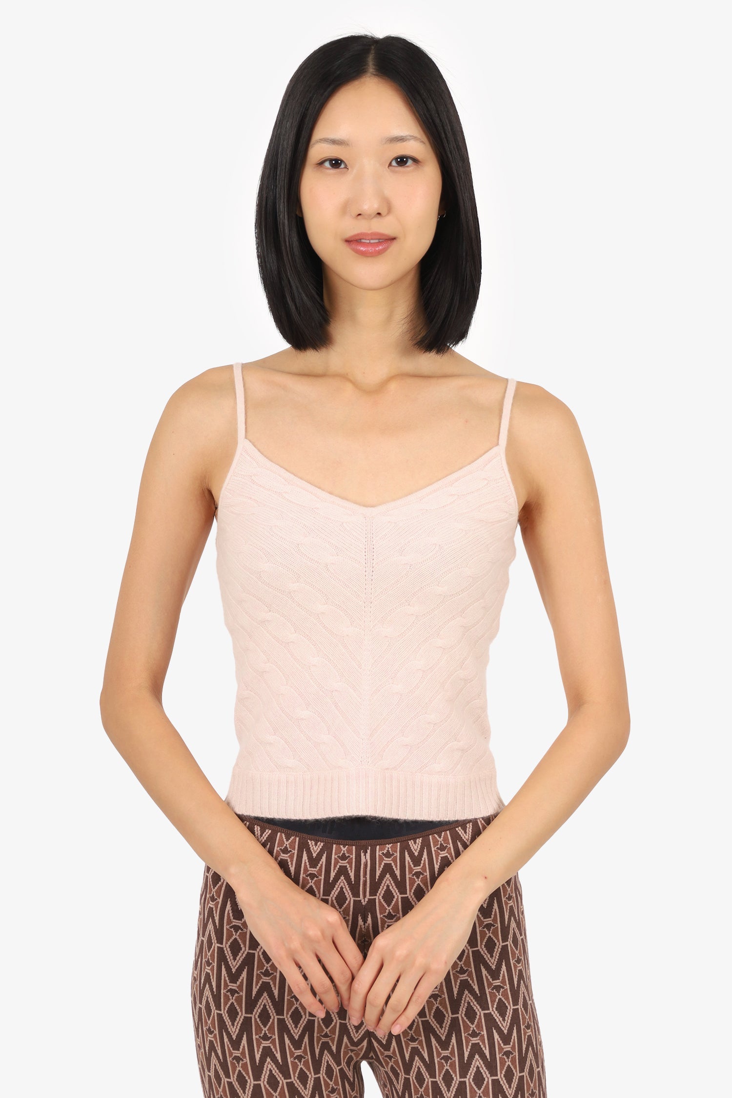 Ralph Lauren Pink Cashmere Cable Knit Vest Size XS