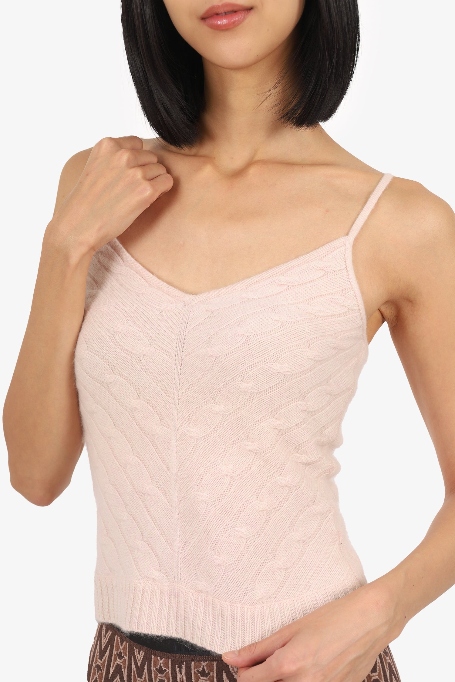 Ralph Lauren Pink Cashmere Cable Knit Vest Size XS