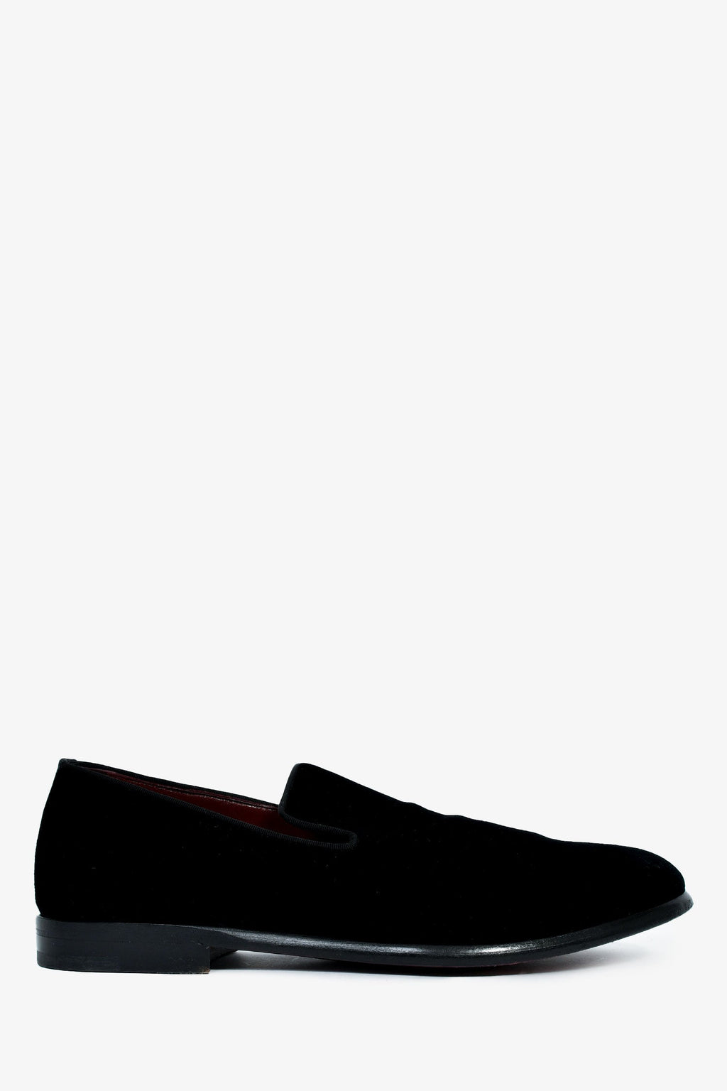 Dolce & Gabbana Black Velvet Loafers Size 5 Mens