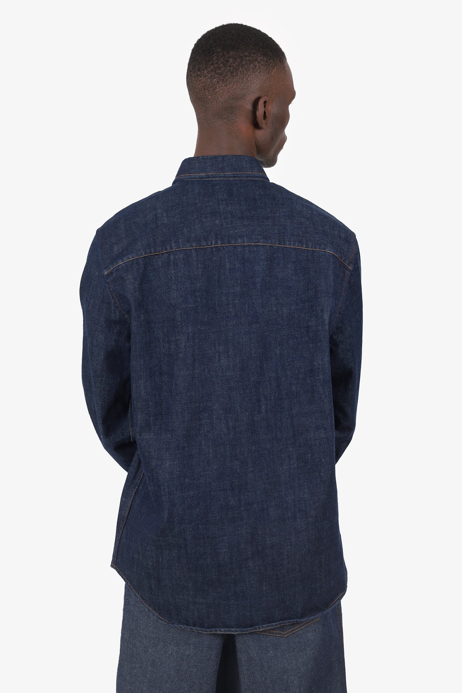 Ami Heart Logo Washed Denim Jacket Size XL