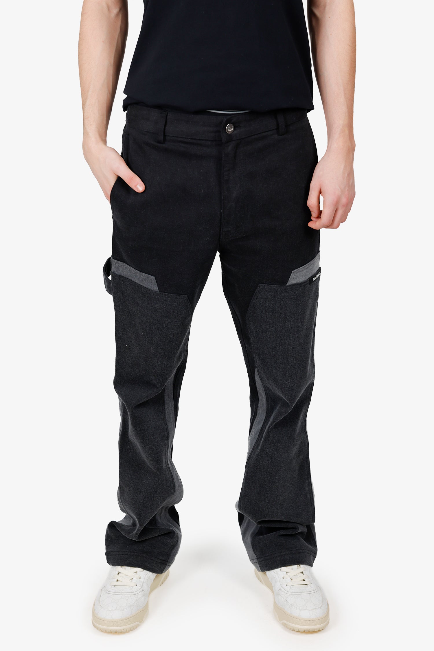 Nahmias Black Denim Carpenter Pants Size 32 Mens