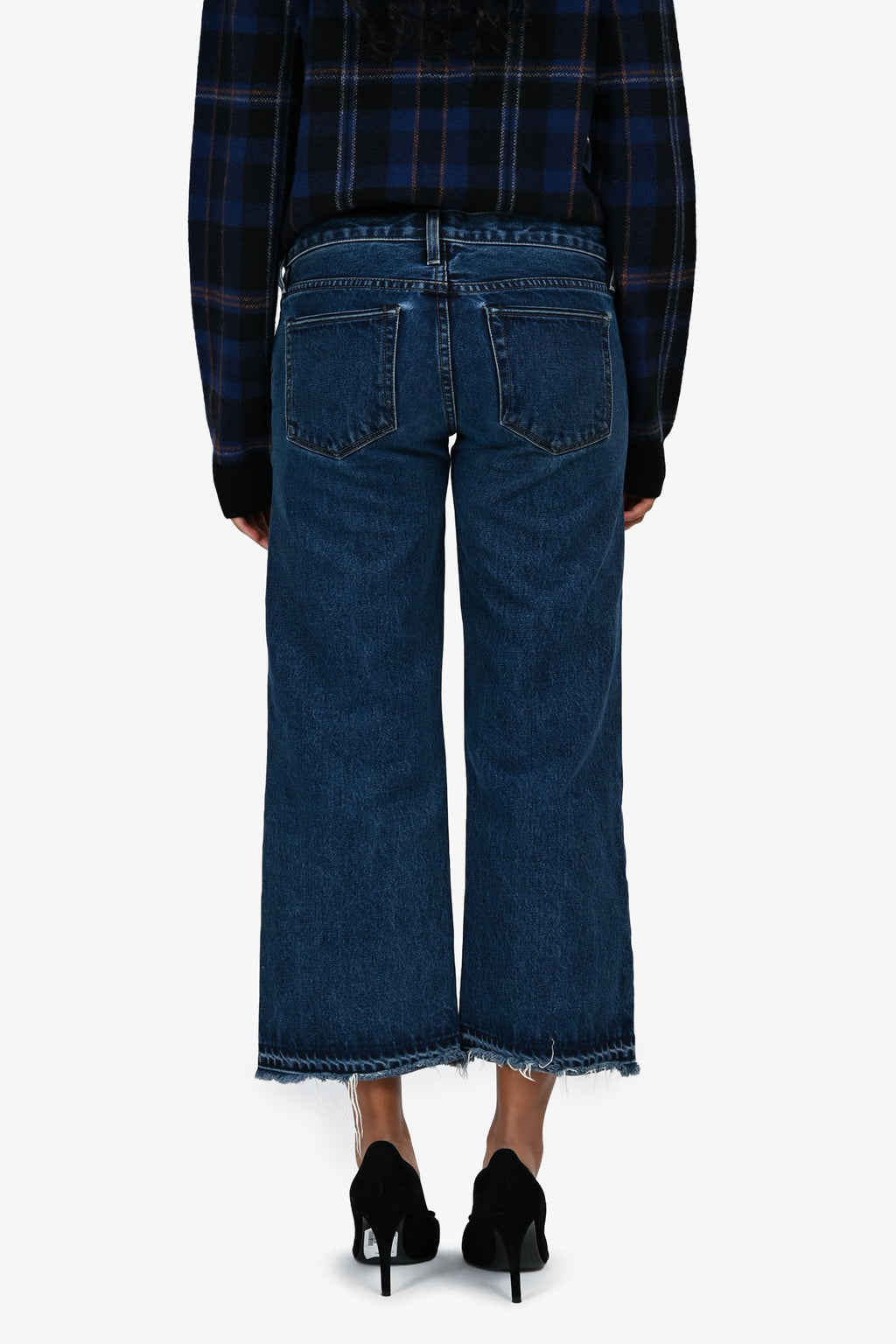 Simon Miller Blue Denim Dark Wash Wide Leg Jeans Size 25