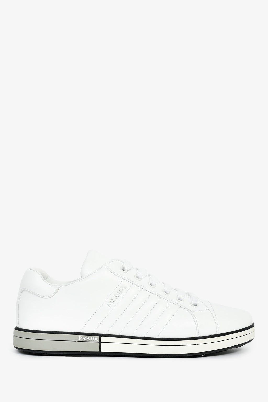 Prada White Leather Sneakers Size 41