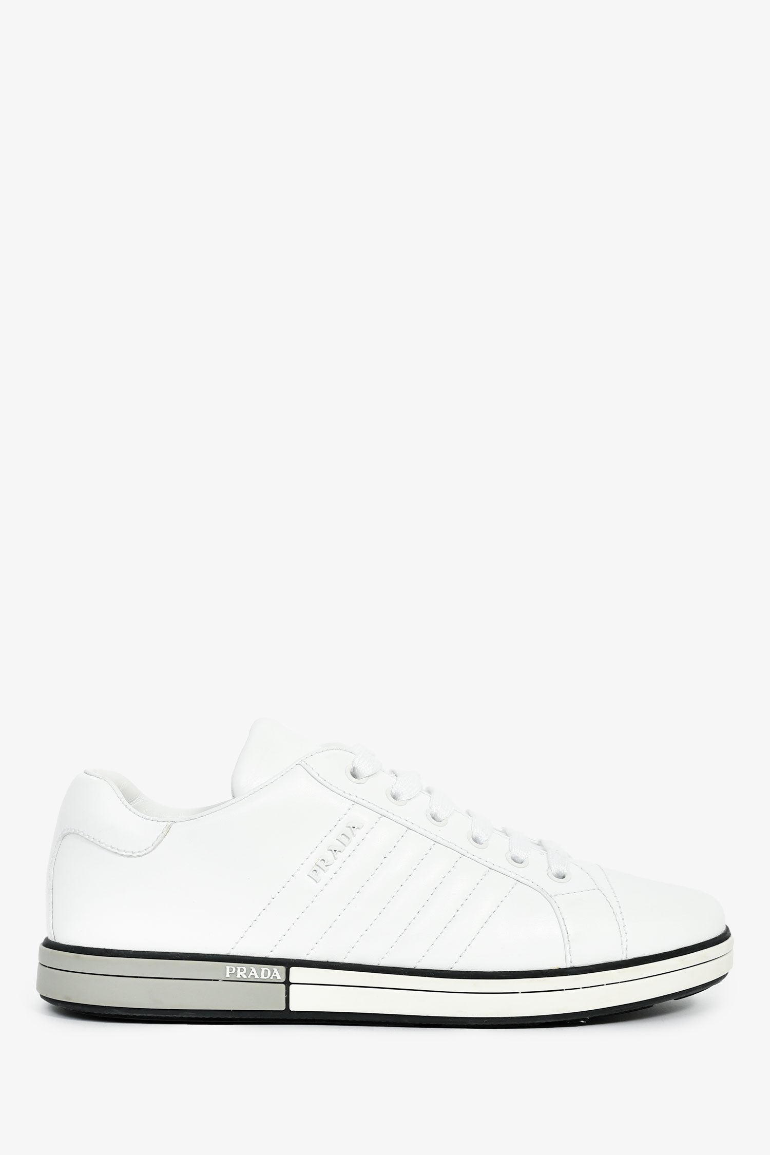 Prada White Leather Sneakers Size 41