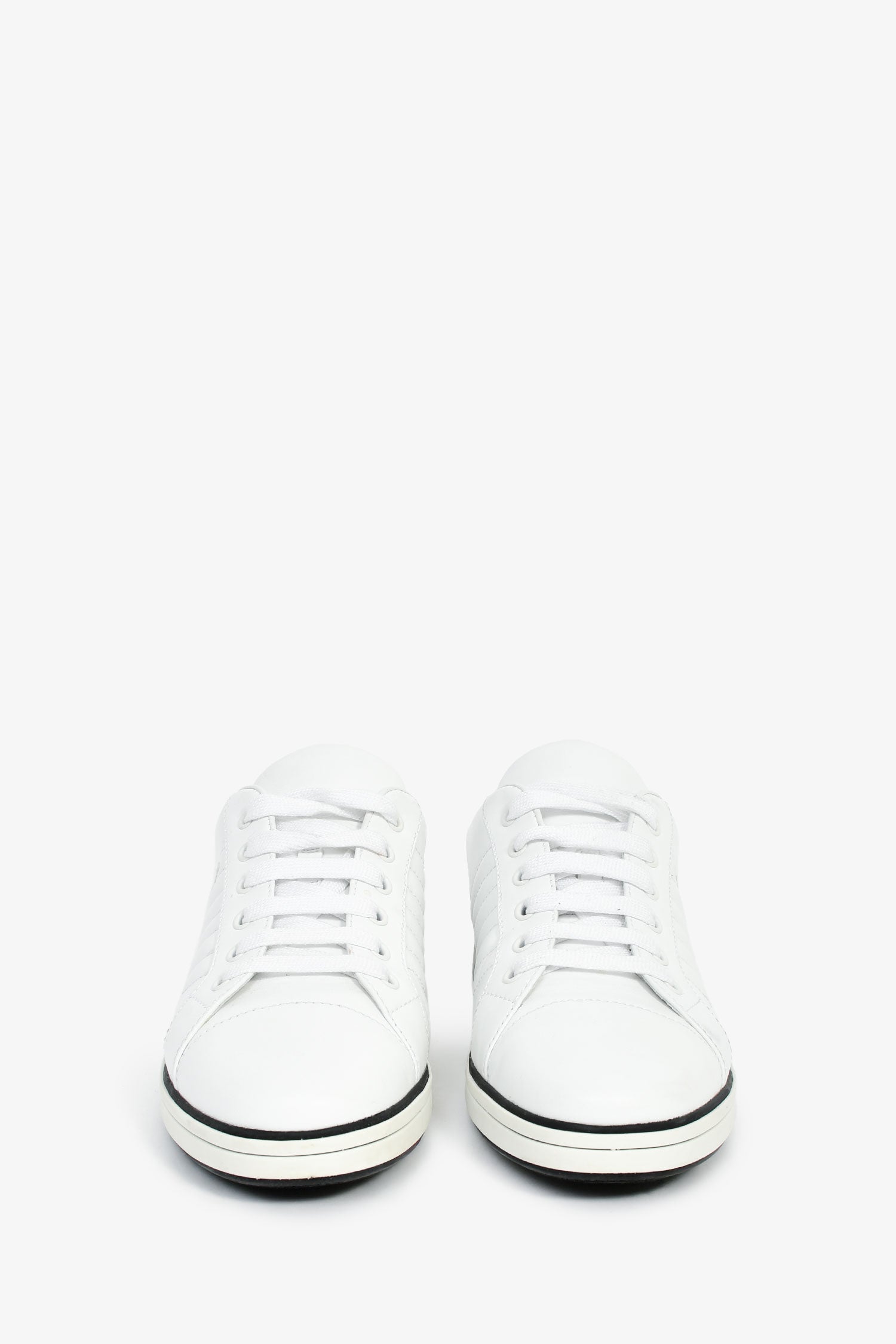 Prada White Leather Sneakers Size 41