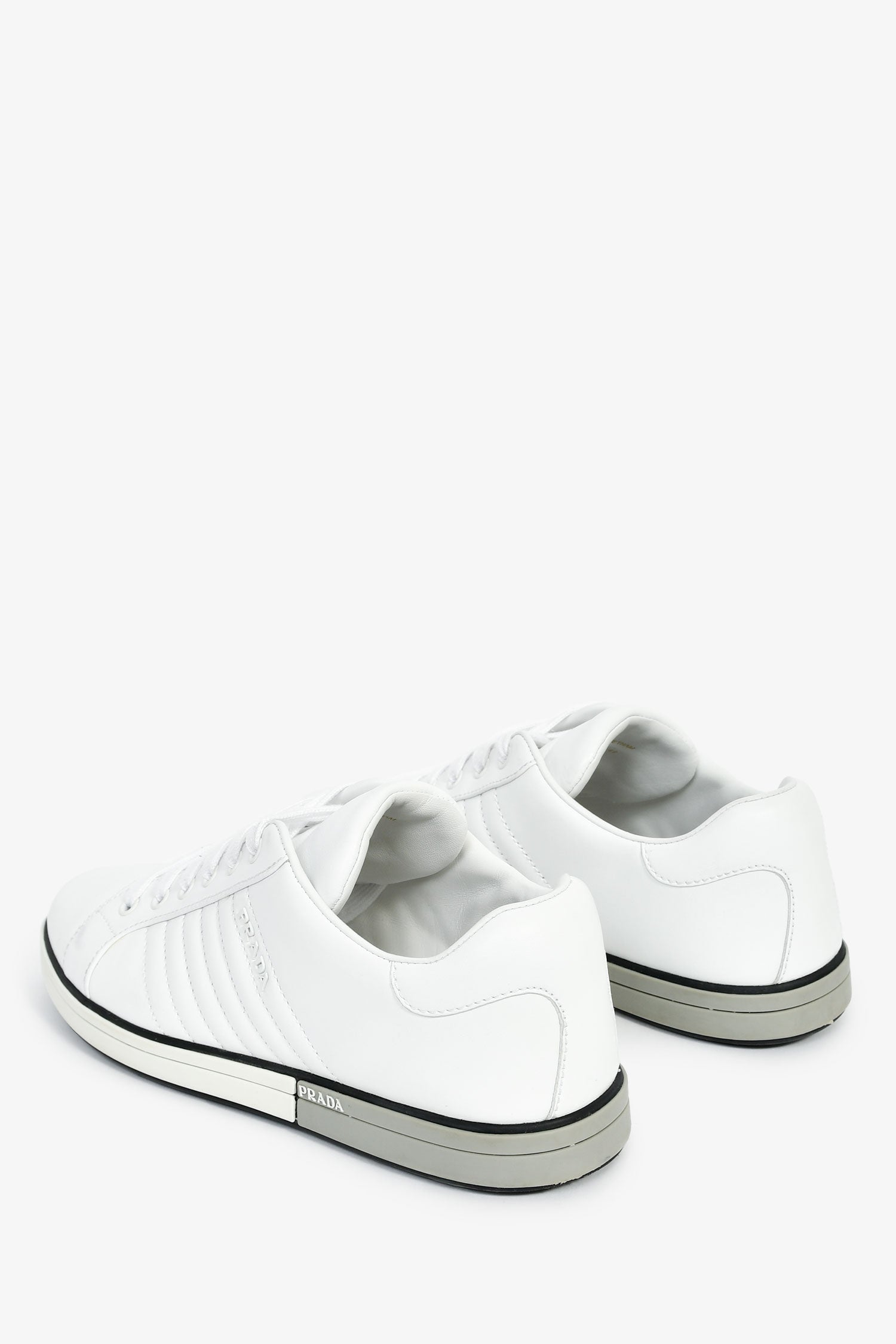 Prada White Leather Sneakers Size 41