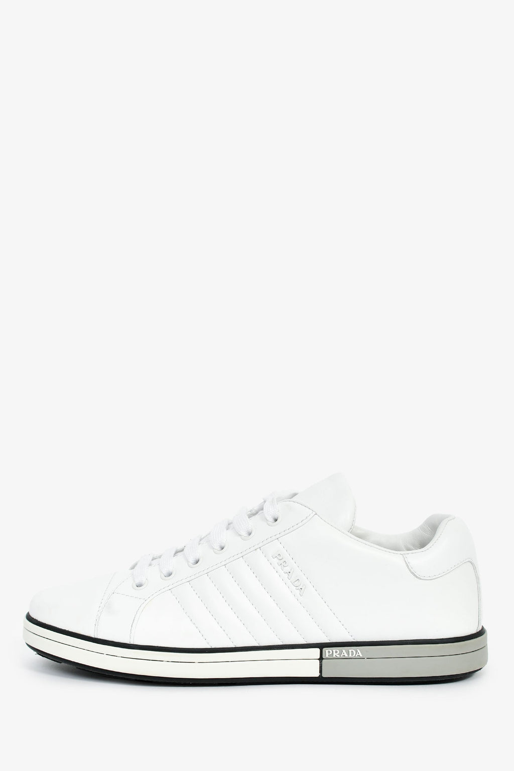 Prada White Leather Sneakers Size 41