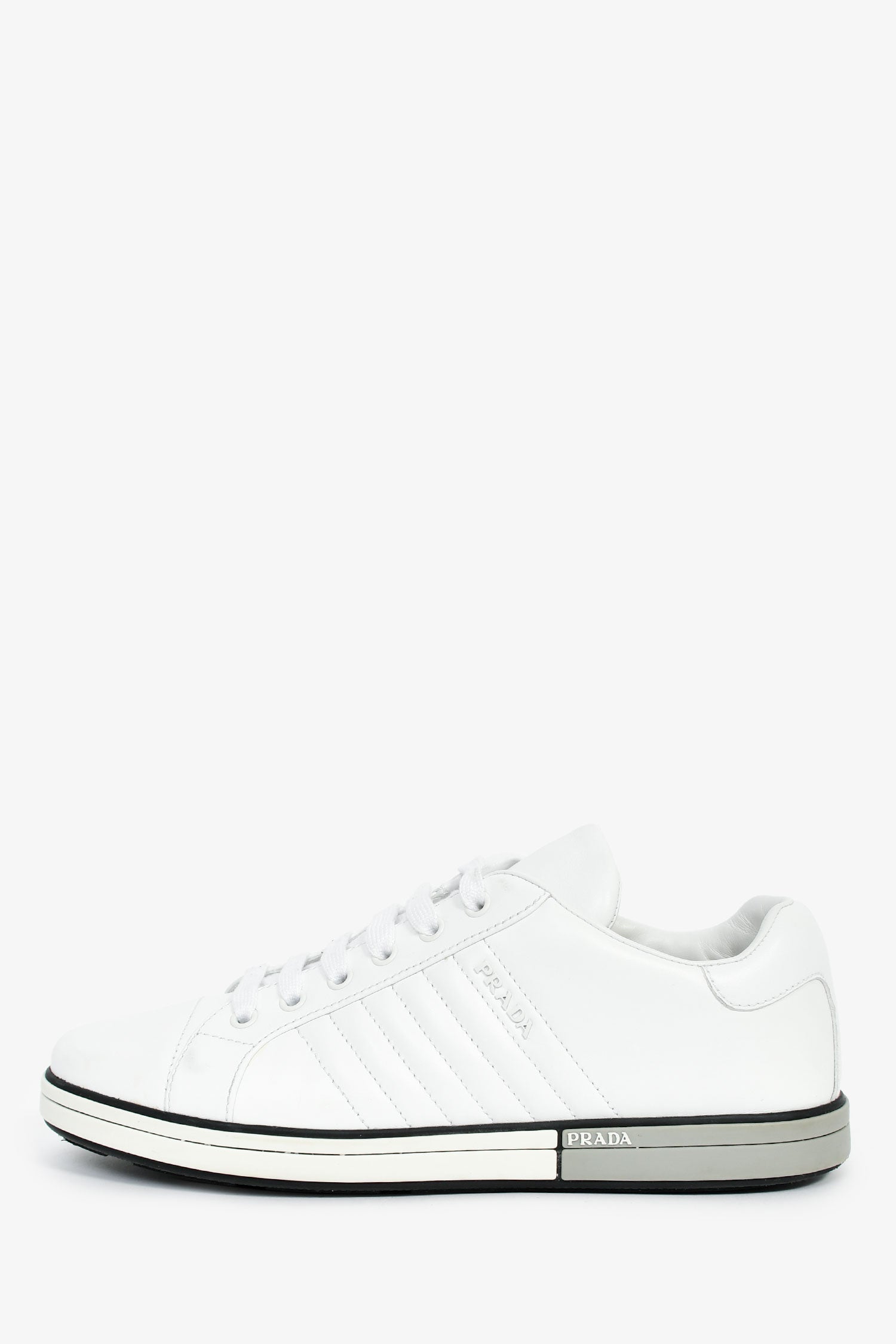 Prada White Leather Sneakers Size 41