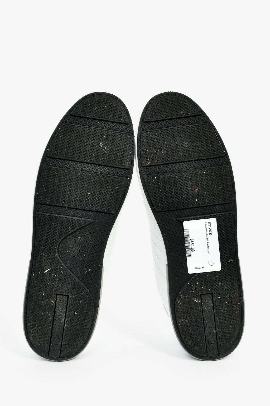 Prada White Leather Sneakers Size 41