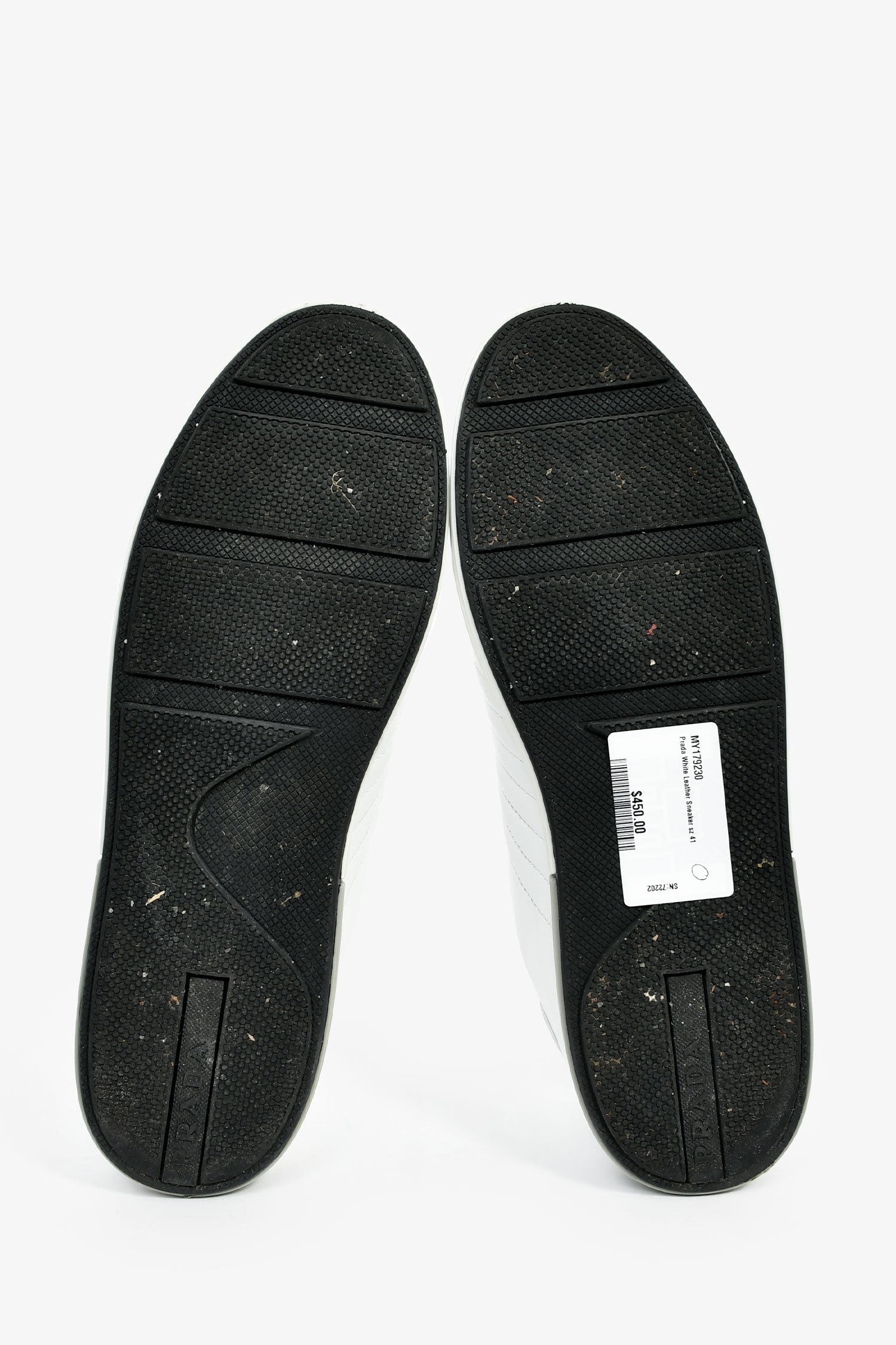 Prada White Leather Sneakers Size 41