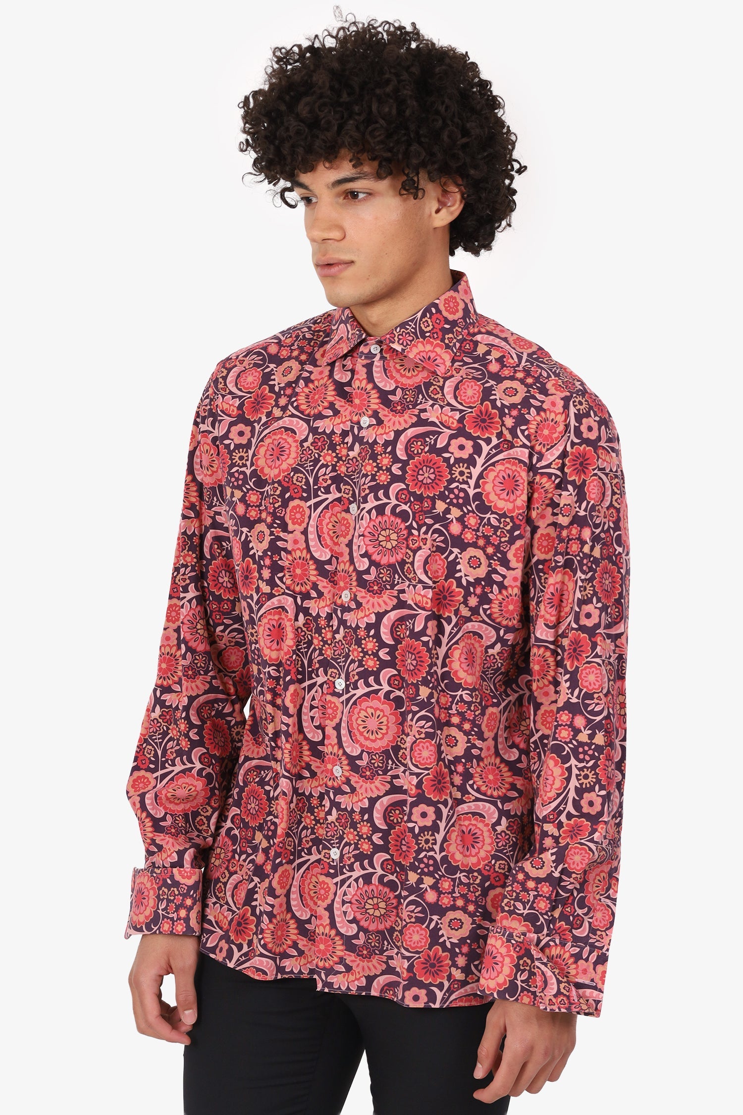 Tom Ford Pink Floral Cotton Shirt Estimated Size S Mens