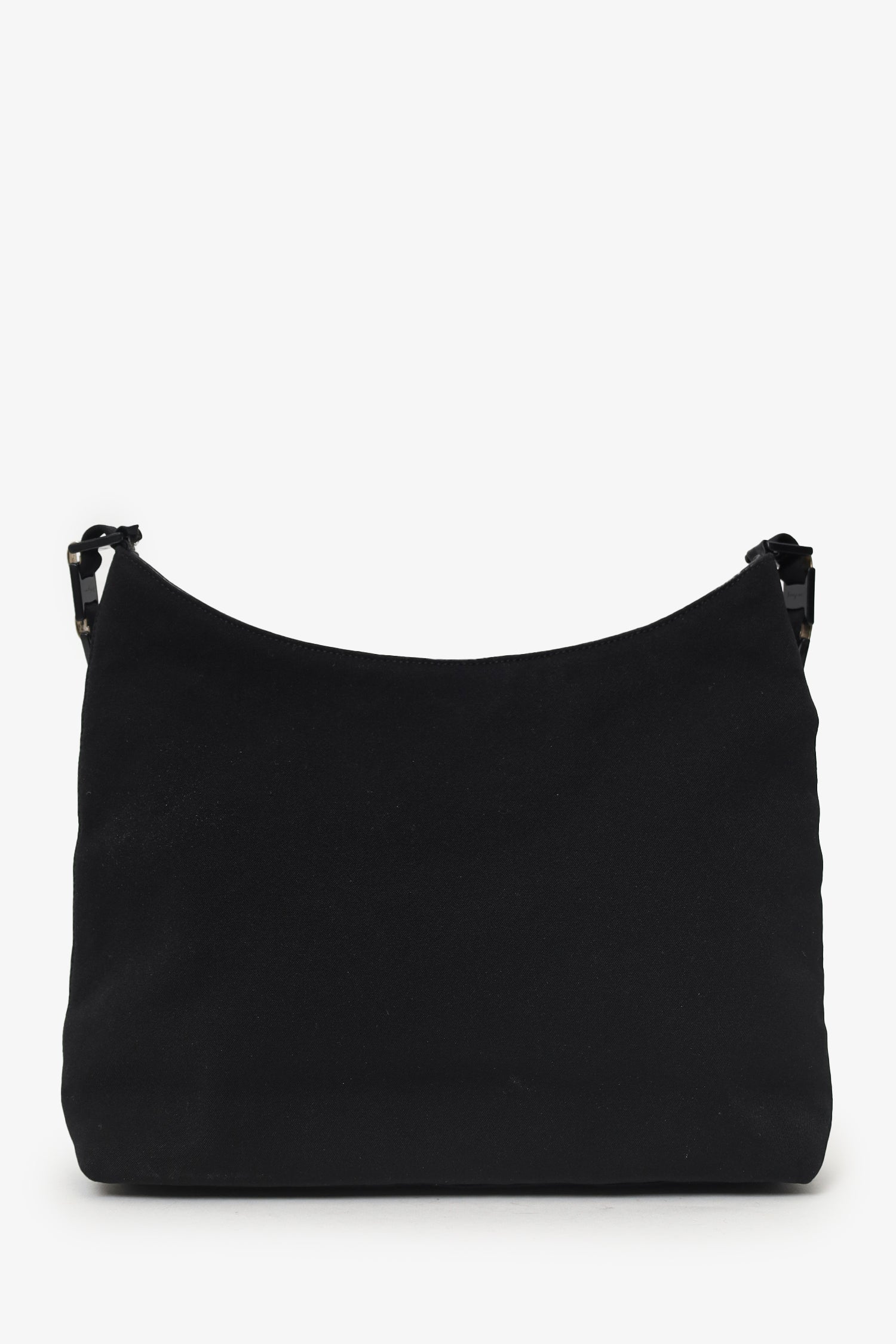 Salvatore Ferragamo Black Canvas Chain Link Shoulder Bag