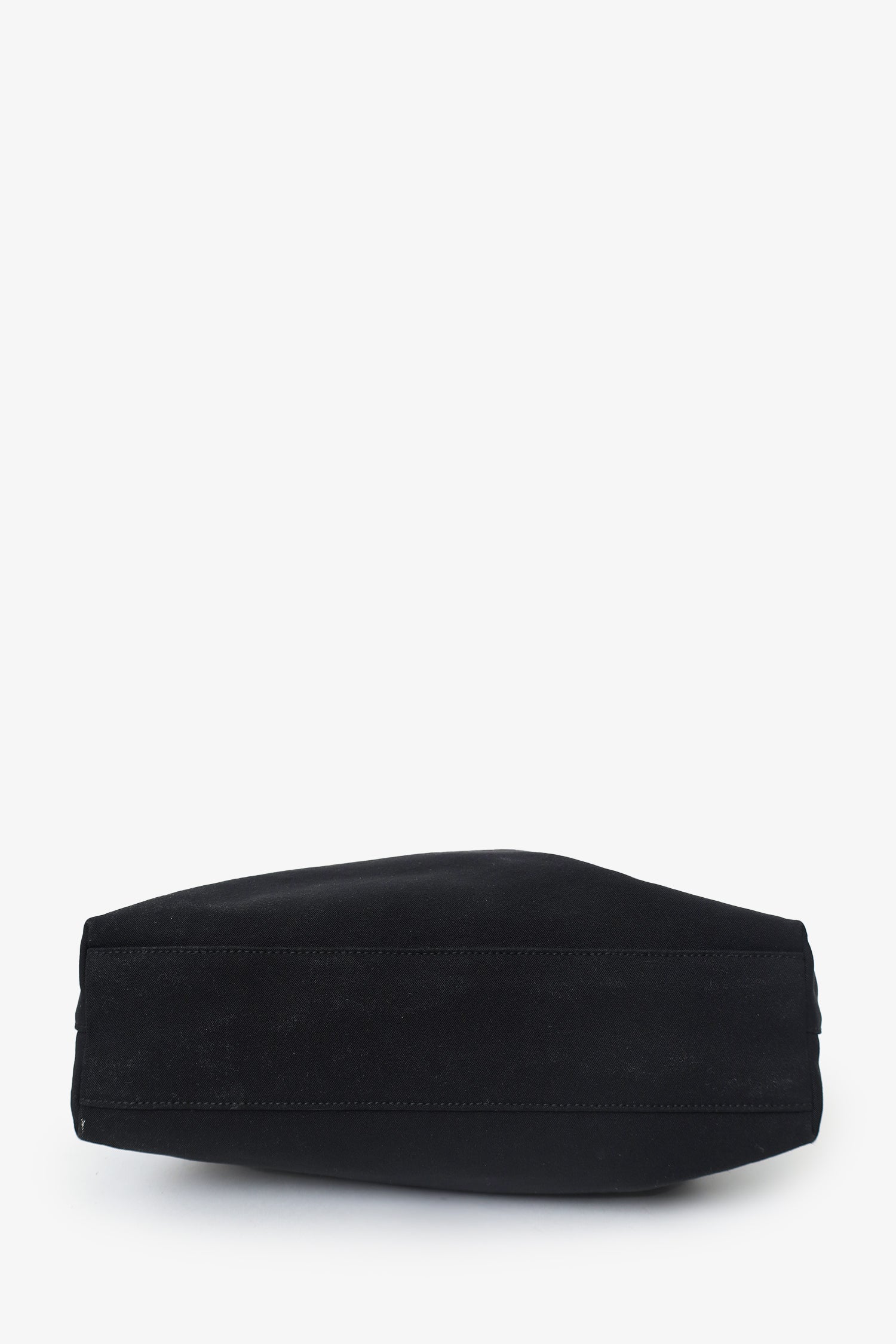 Salvatore Ferragamo Black Canvas Chain Link Shoulder Bag
