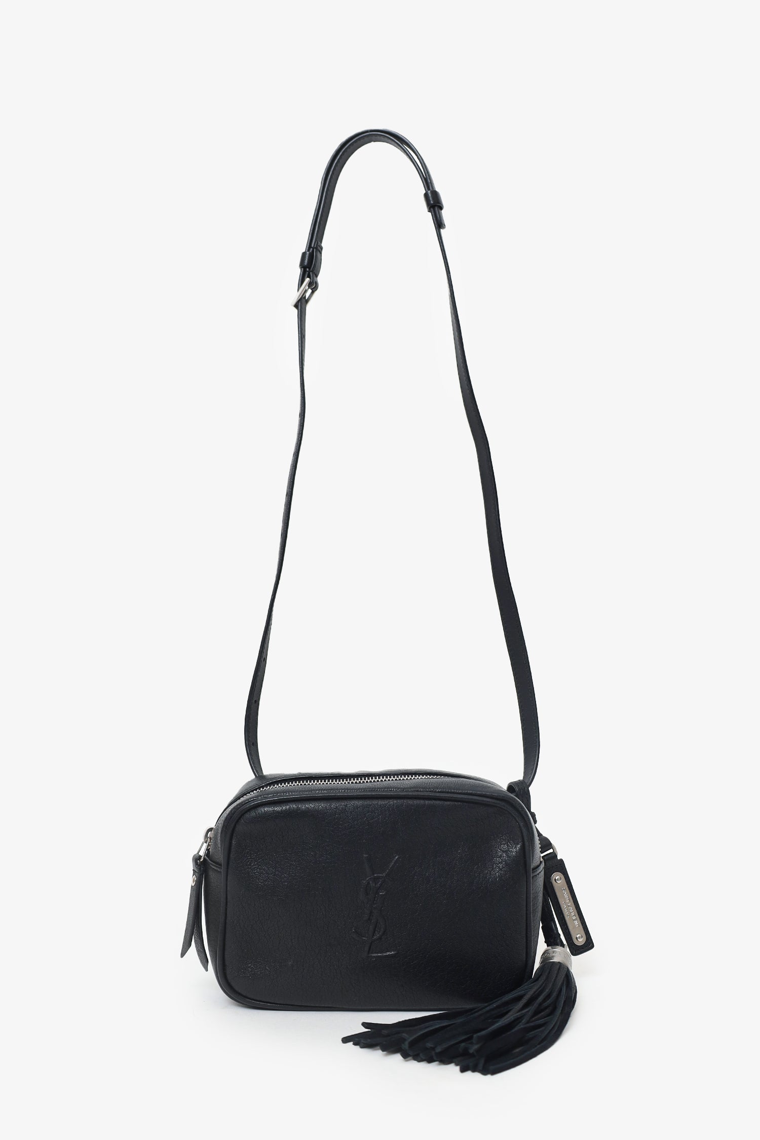 Saint Laurent Black Lambskin Monogram Lou Belt Bag