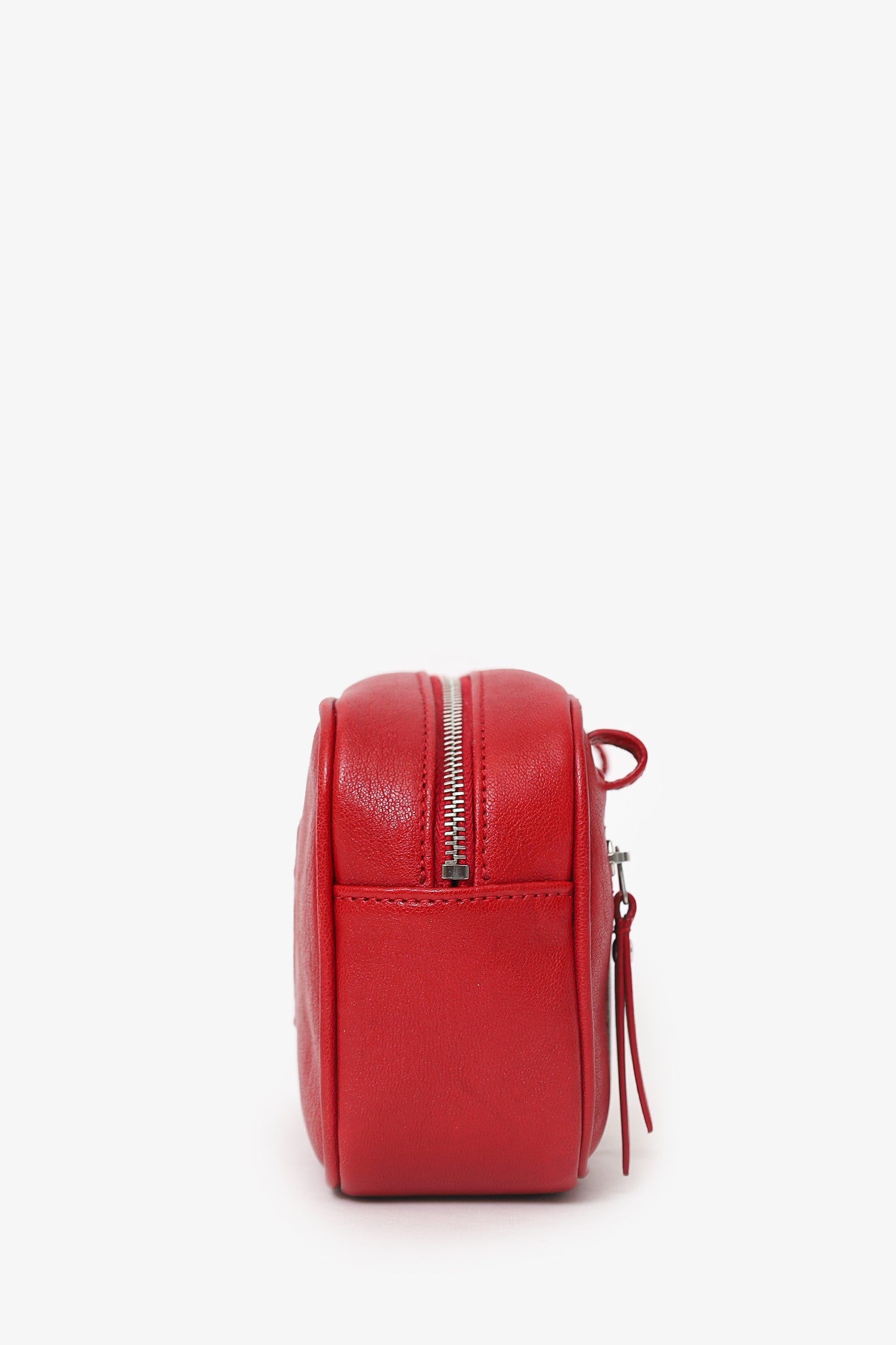 Saint Laurent Red Lambskin Monogram Lou Belt Bag