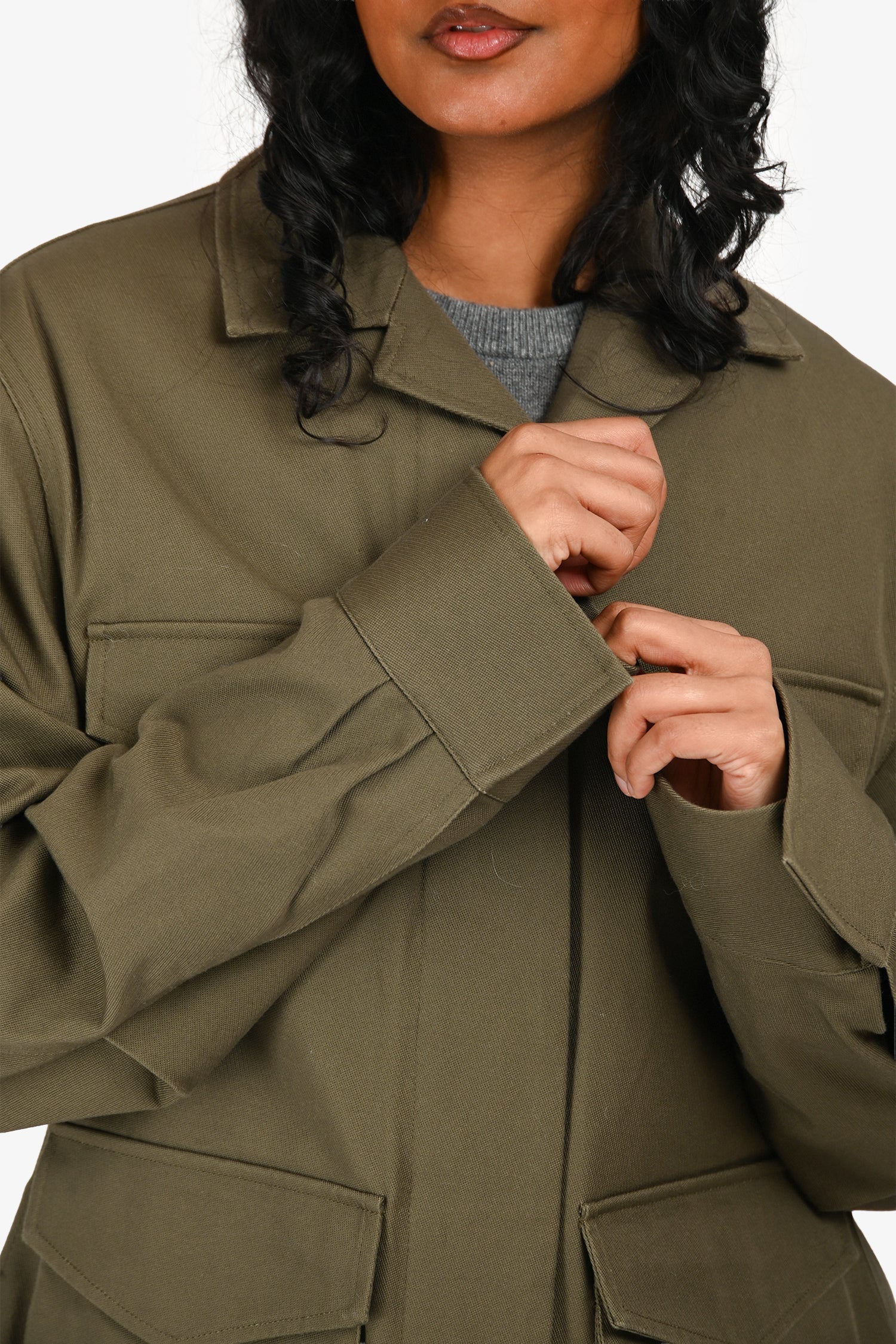 Toteme Green Cotton Army Jacket Size 32