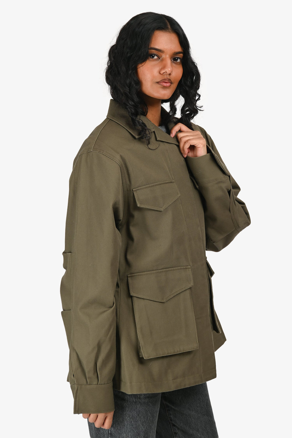 Toteme Green Cotton Army Jacket Size 32