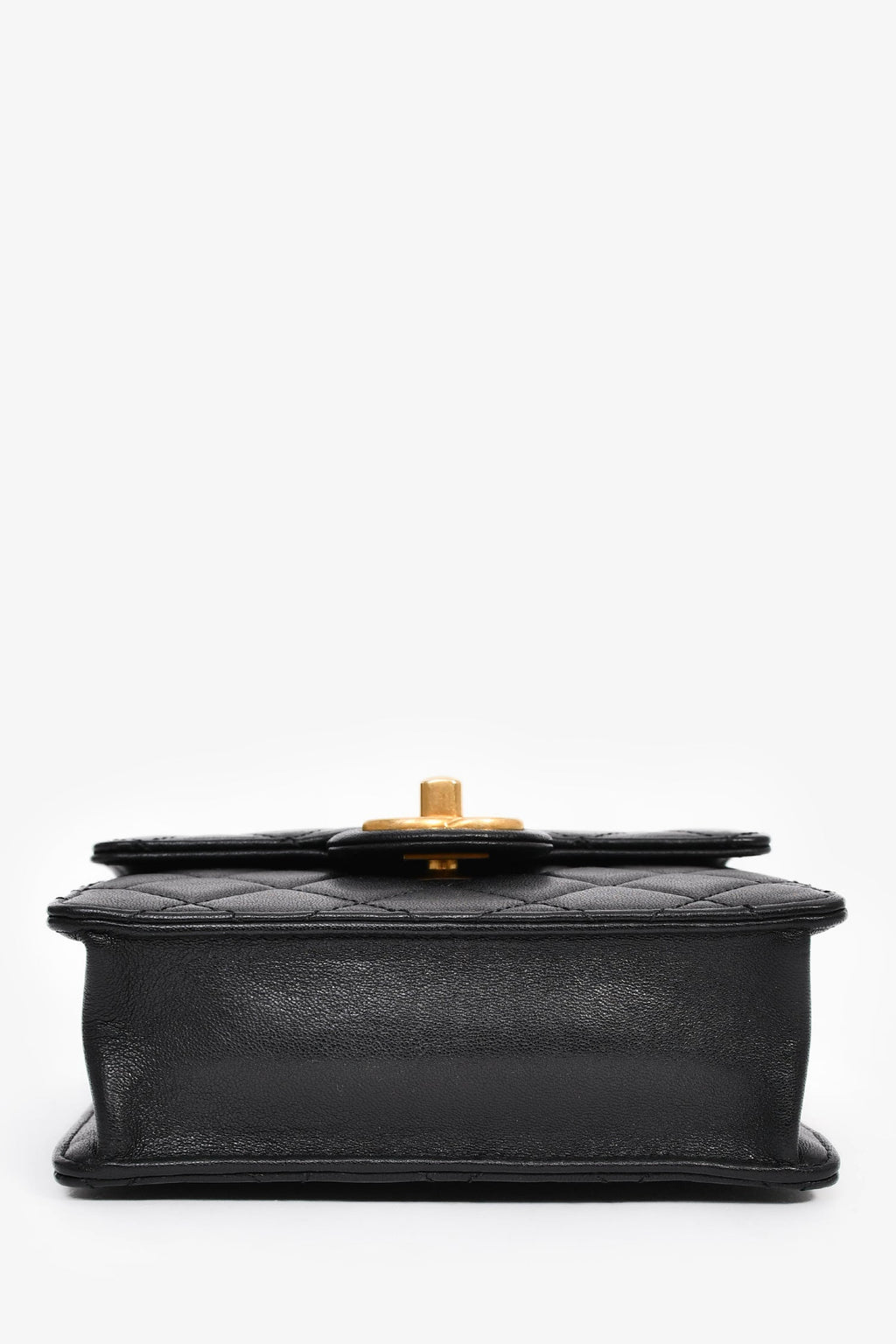 Pre-Loved Chanel™ 2018-19 Black Quilted Leather Chic Pearl Square Flap Bag