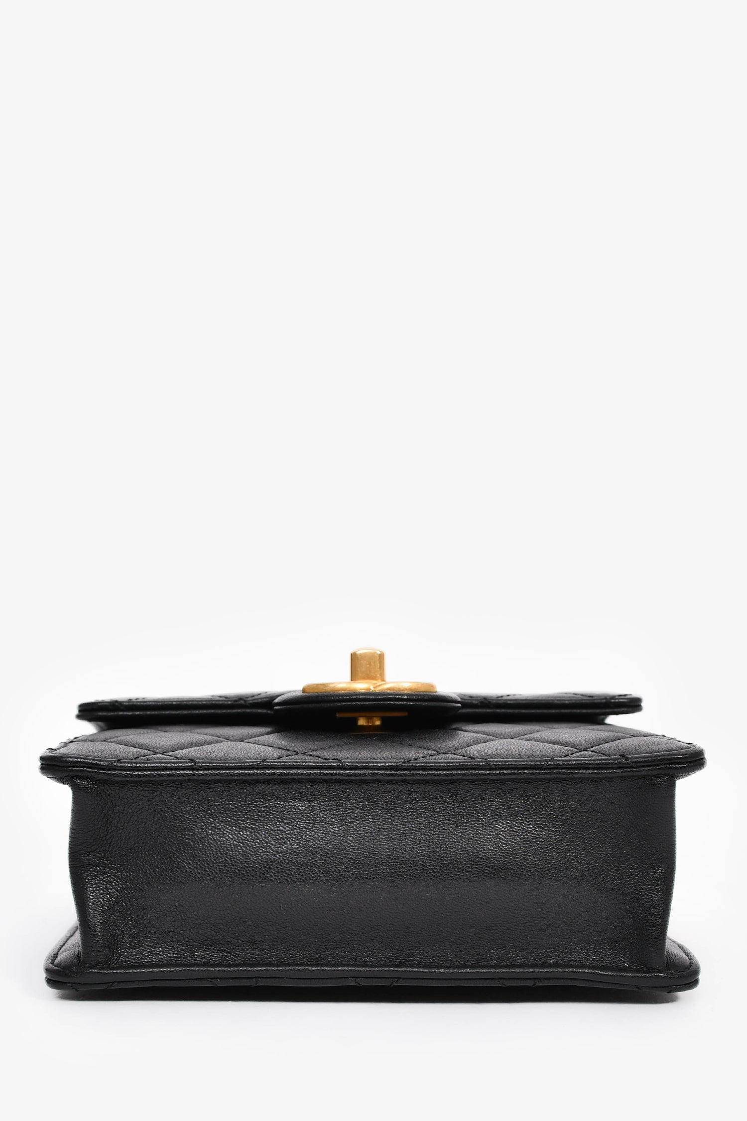 Pre-Loved Chanel™ 2018-19 Black Quilted Leather Chic Pearl Square Flap Bag